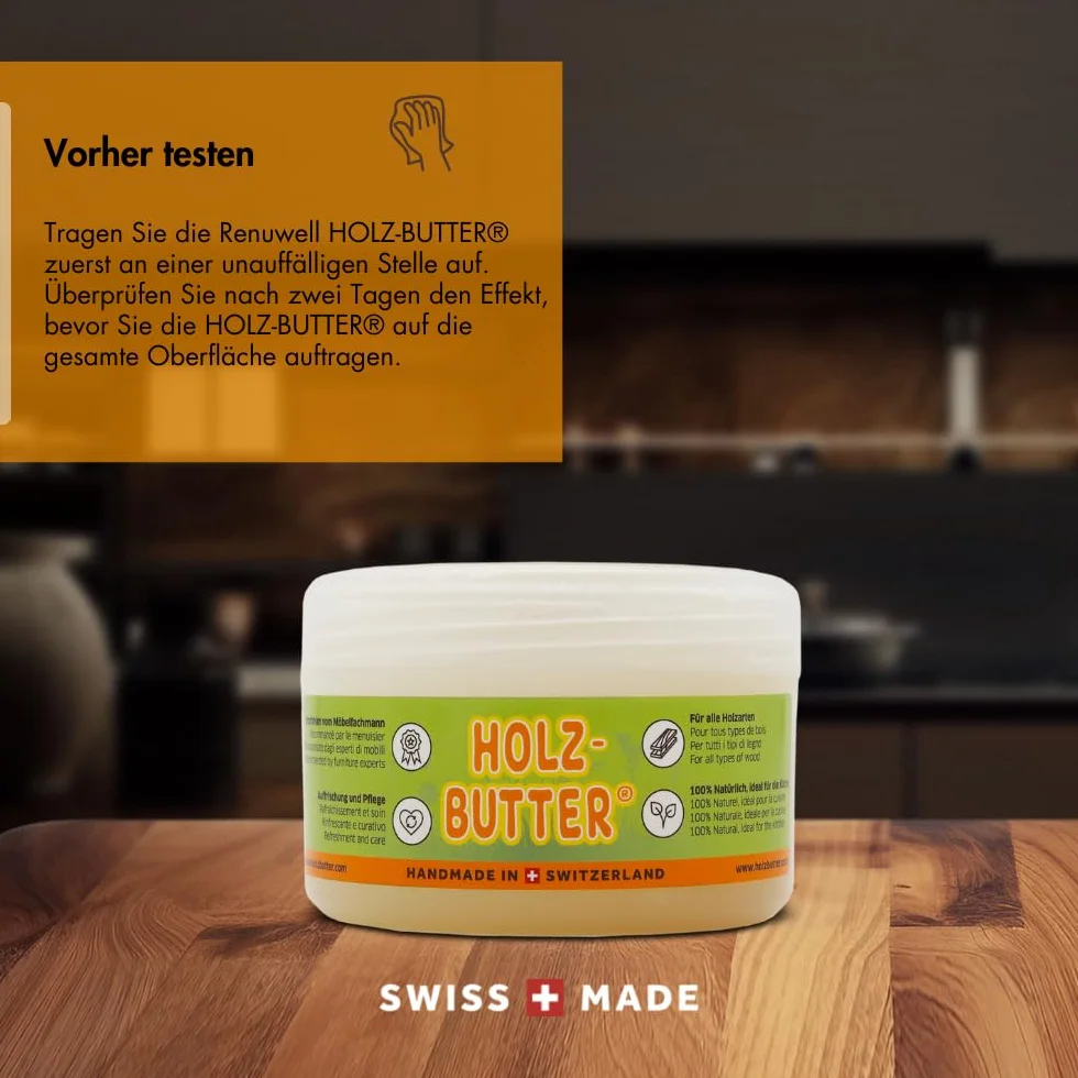Renuwell Holz Butter 20274 Wosk do Drewna, Przezroczysty, 250ml