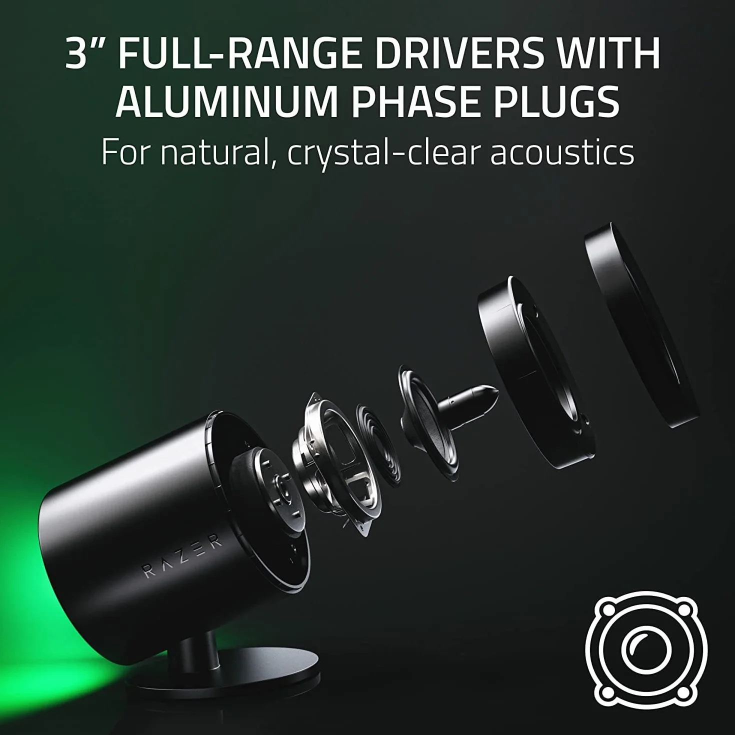 Razer Nommo V2 Pro 2.1 bezprzewodowy subwoofer głośniki do gier PC THX Spatial Audio Czarny
