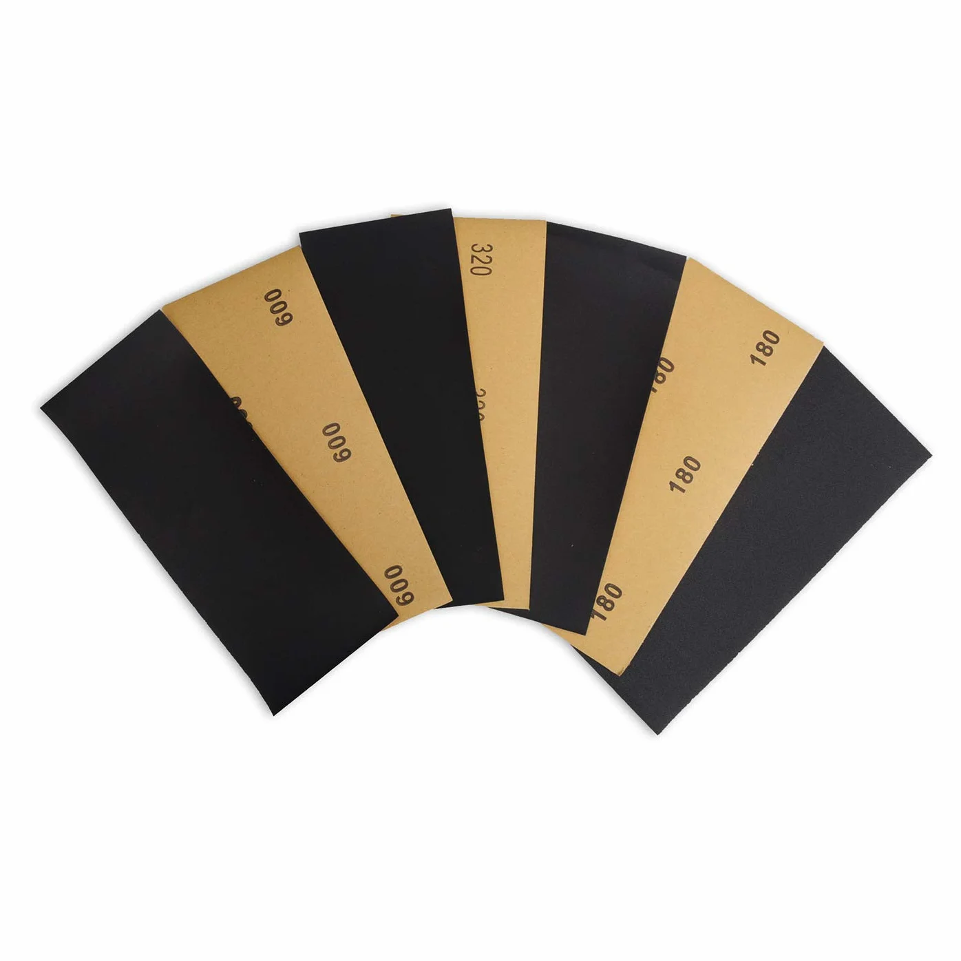 PIQIUQIU Zestaw papieru ściernego, ziarnistość 400-3000, 36 sztuk, na mokro i na sucho, do samochodu, mebli drewnianych, kamienia, lakieru, metalu, szkła, 23 x 9 cm