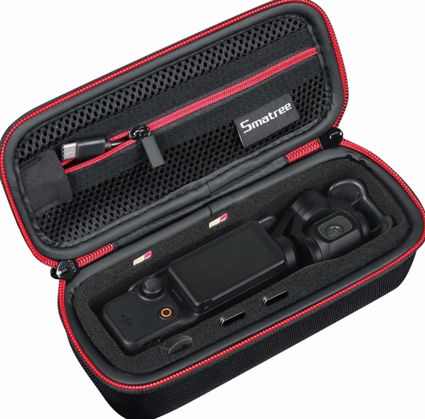 Smatree Osmo twarde etui kieszonkowe kompatybilne z DJI Osmo Pocket 3/2/1 (XS), Dla Dji Osmo Pocket 3, 19.3 x 8.9 x 7.1 cm, czarny