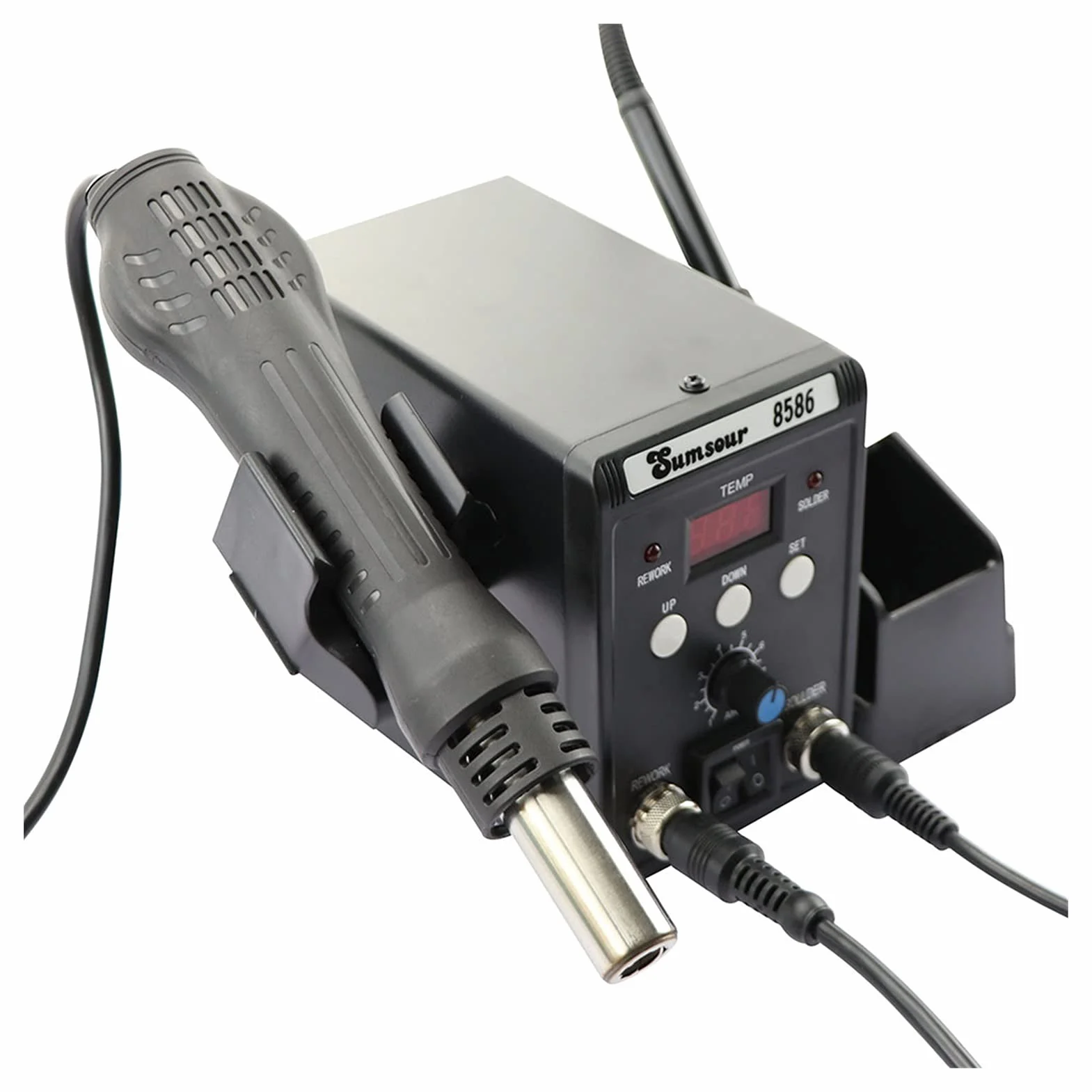 Stacja lutownicza, SMD BGA. Przeróbka Desolding Station Lutowca 8586 11 0V / 220 V 760W ESD Lutownica Hot Air Heat do zestawu narzędzi naprawy spawania