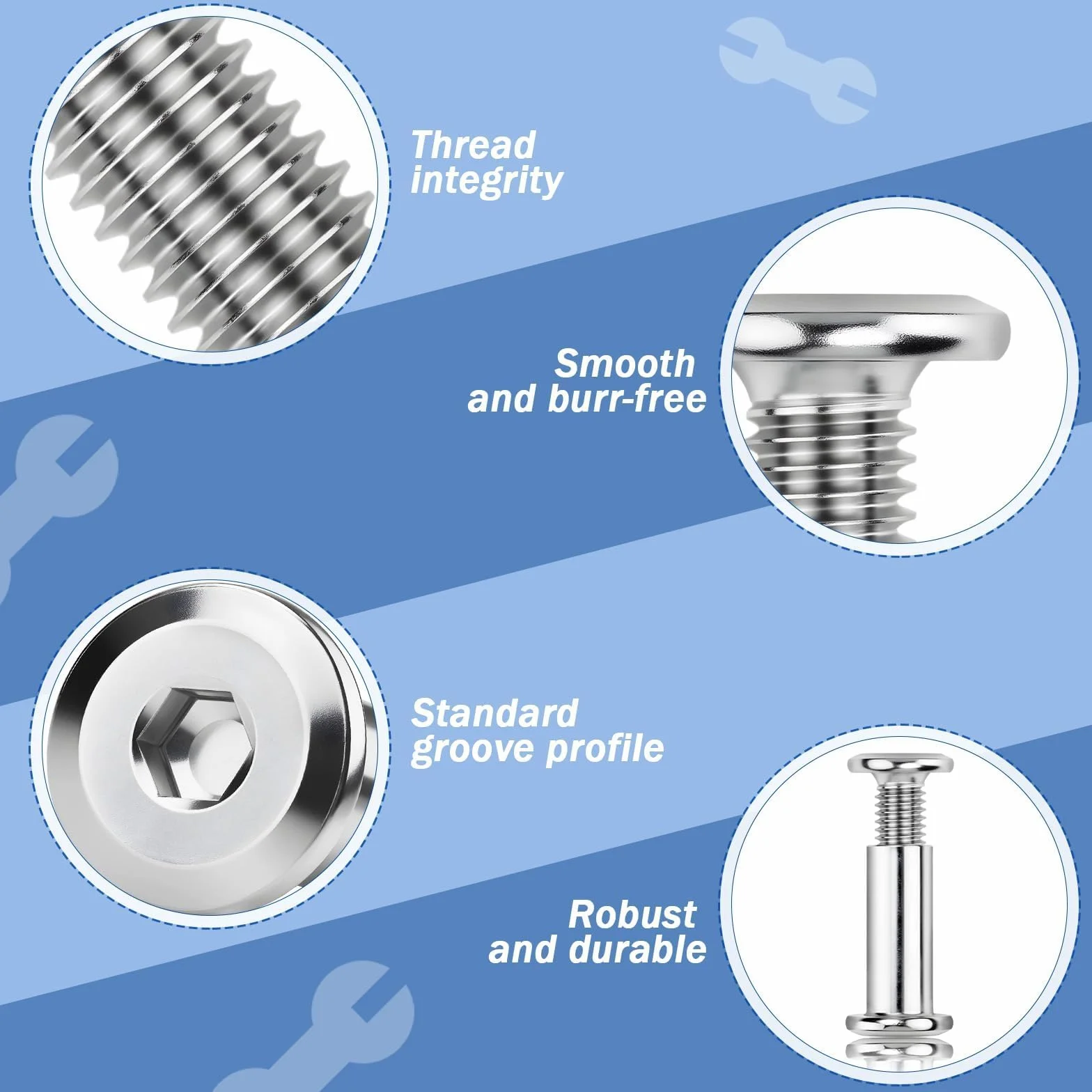 20 szt. Tulejki śrubowe M6x30mm, śruby tulejowe, śruby łączące, łączniki do szafek, śruby do połączeń mebli, tuleje gwintowane, tuleje śrubowe, śruby do mebli z tulejką do szafek, łączników, desek