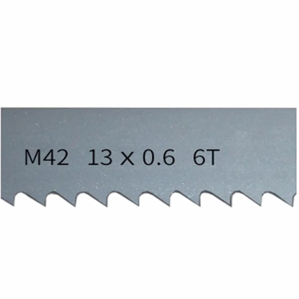 Brzeszczot bimetaliczny M42 do piły taśmowej 1400-1470 mm do cięcia miękkiego metalu – 6-14 zębów na cal, precyzyjne cięcie, trwały, 1 szt.(6T*1400mm)
