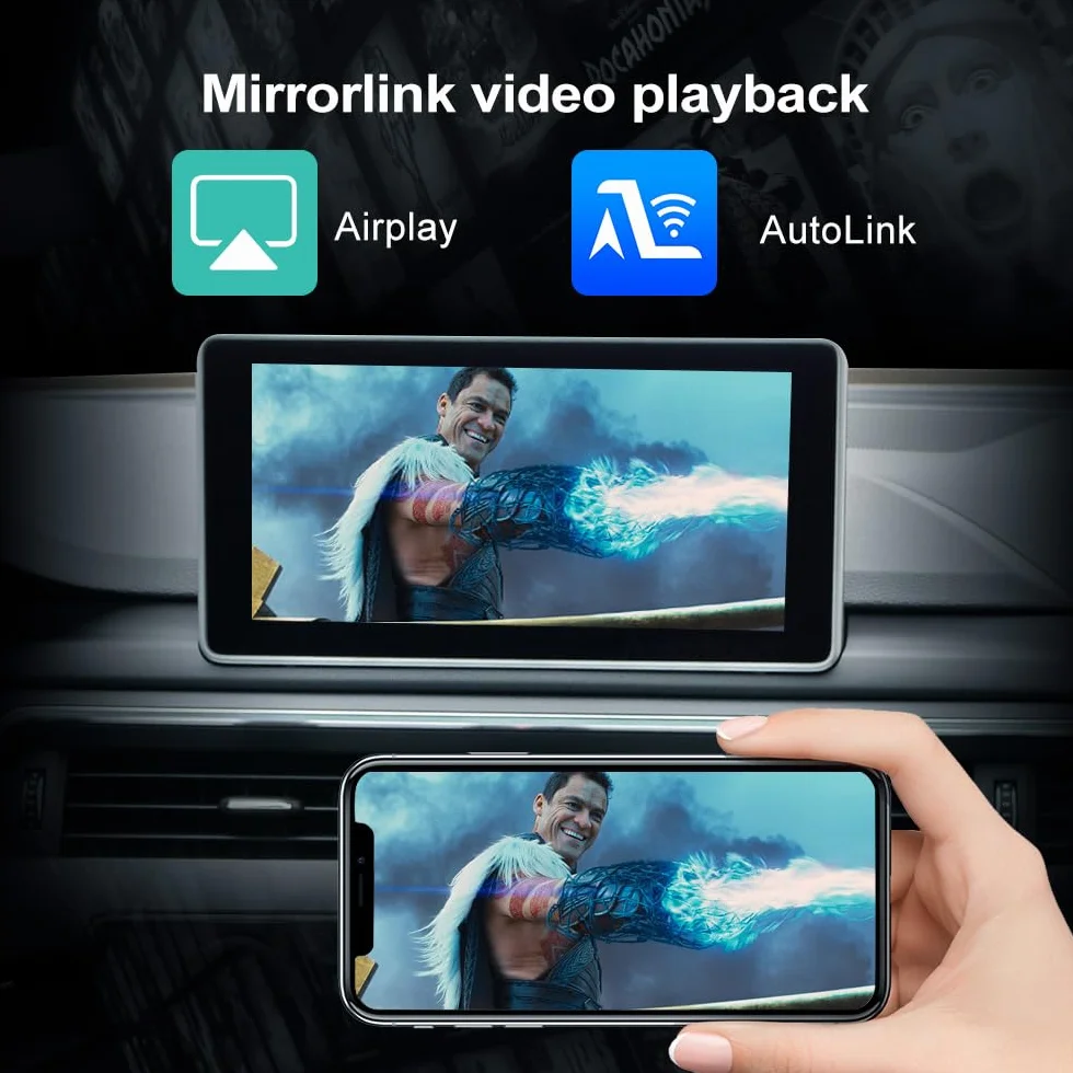 Andream Bezprzewodowy adapter interfejsu CarPlay Android Auto MMI kompatybilny z BMW CIC System Seria 1 2 3 4 5 7 X1 X3 X4 X5 X6 X7 Mini I3 Z4 I8