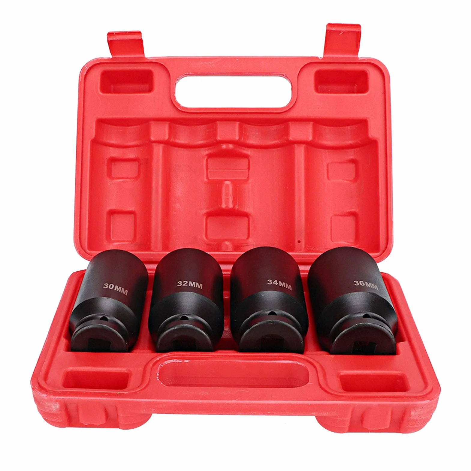 Generic 1/2 Cala Głębokie Gniazdo Uderzenia 4PCS Zestaw Narzędzi Naprawy 12 -punktowy Adapter o Wysokiej Twardości Odpowiedni dla Pracowników Konserwacyjnych