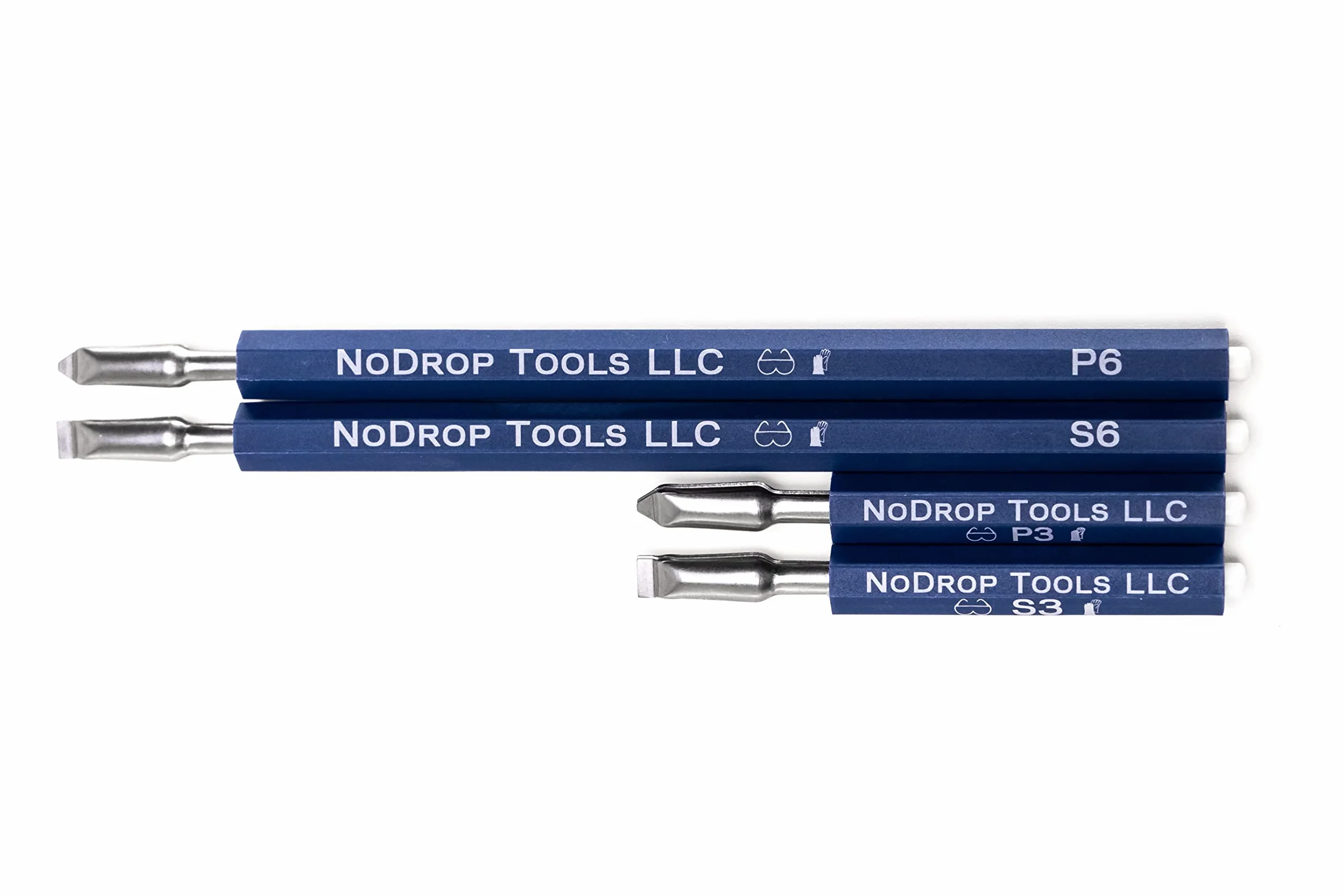 NoDrop Tools Zestaw wkrętaków do wkręcania (4 szt. z rowkiem i rozrusznikiem krzyżakowym)