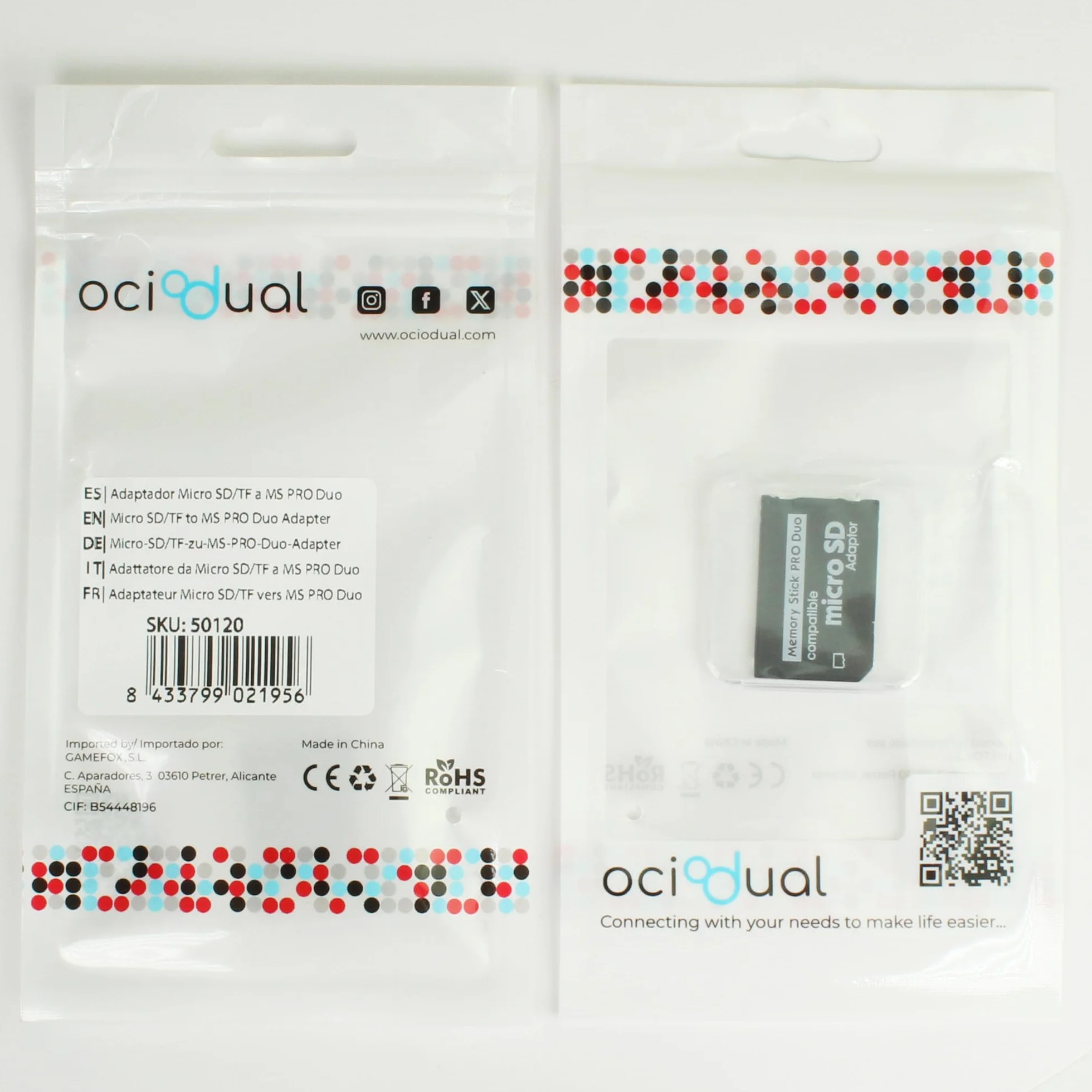 Adapter Micro SD do Memory Stick Pro Duo, do urządzeń Sony