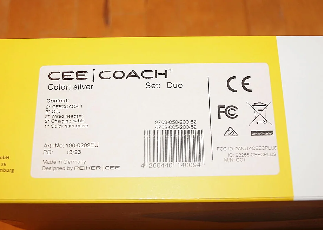 Ceecoach Duo Set srebrny + torba transportowa