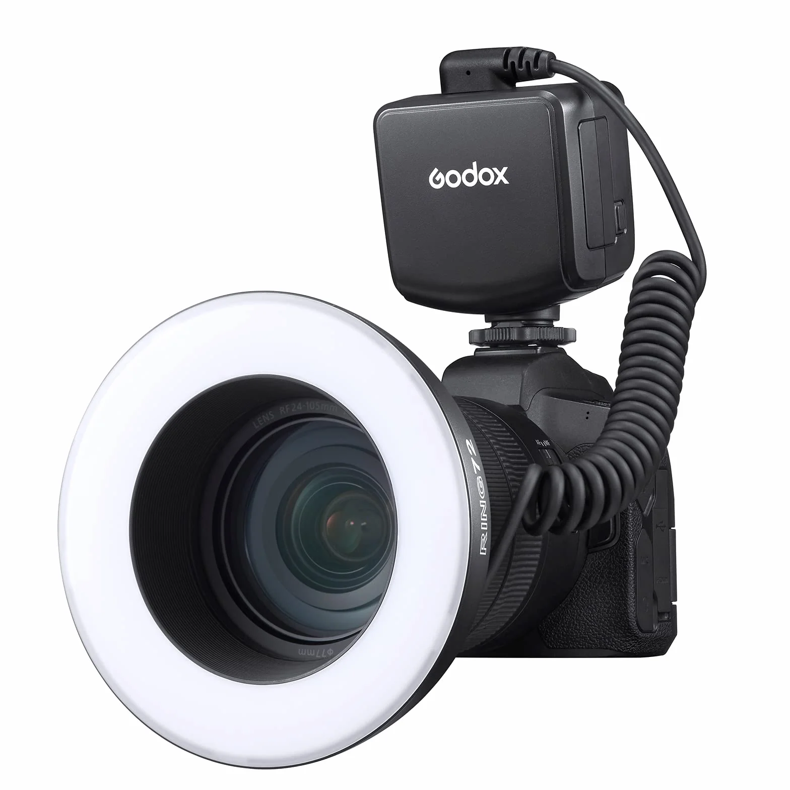 GODOX RING72 Makro lampa pierścieniowa LED Elastyczne, obrotowe oświetlenie 360 ​​° Pół- lub pełne światło, 5600K Odpowiednie do zbliżeń Youtube, filmów i obiektów portretowych