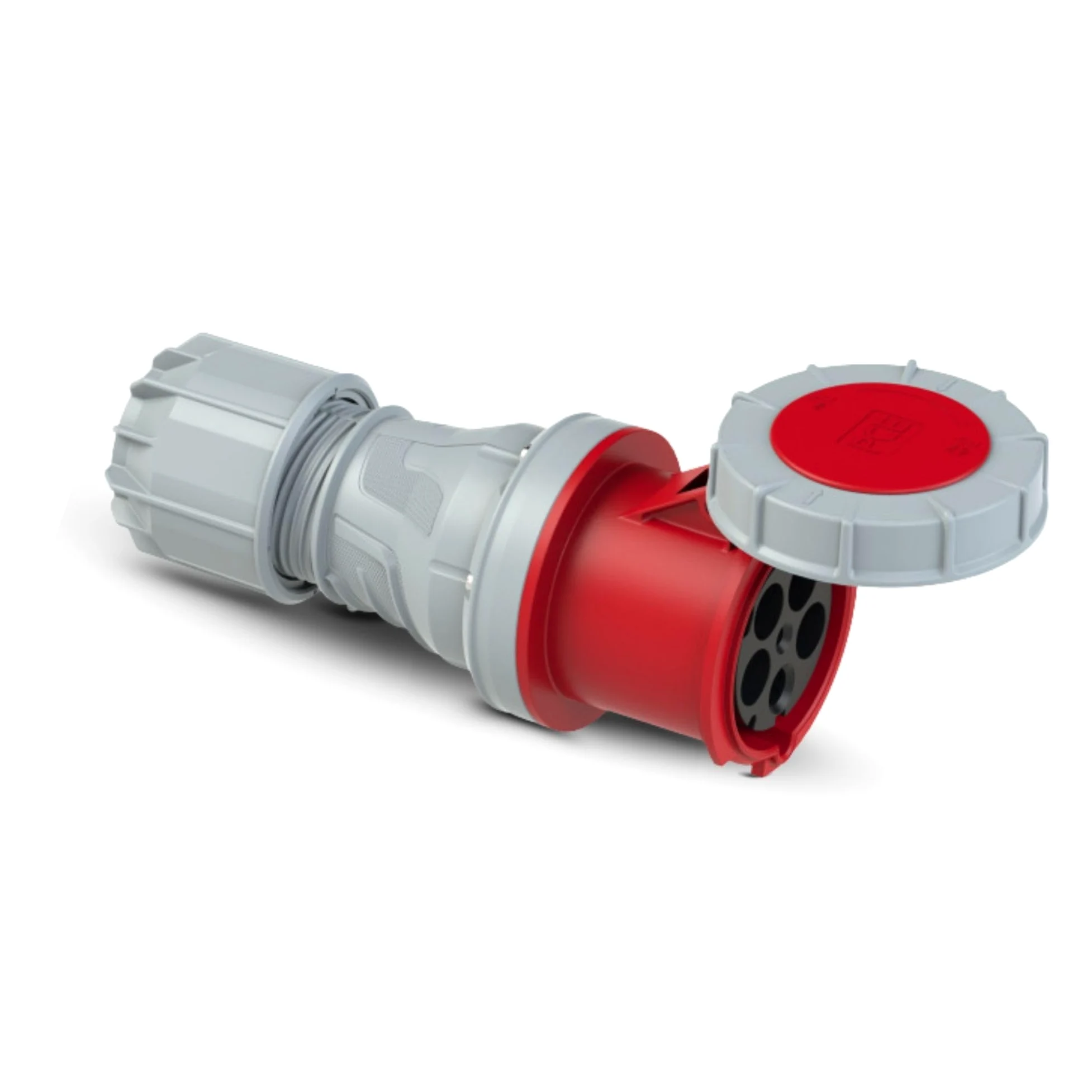 Pce Powertwist 3014 Wtyczka CEE 125A 5p 6h IP67 Złącze Siłowe | Wytrzymałe złącze przemysłowe IP67, 3-biegunowe z przewodem neutralnym i uziemiącym, do przedłużaczy siłowych PCE