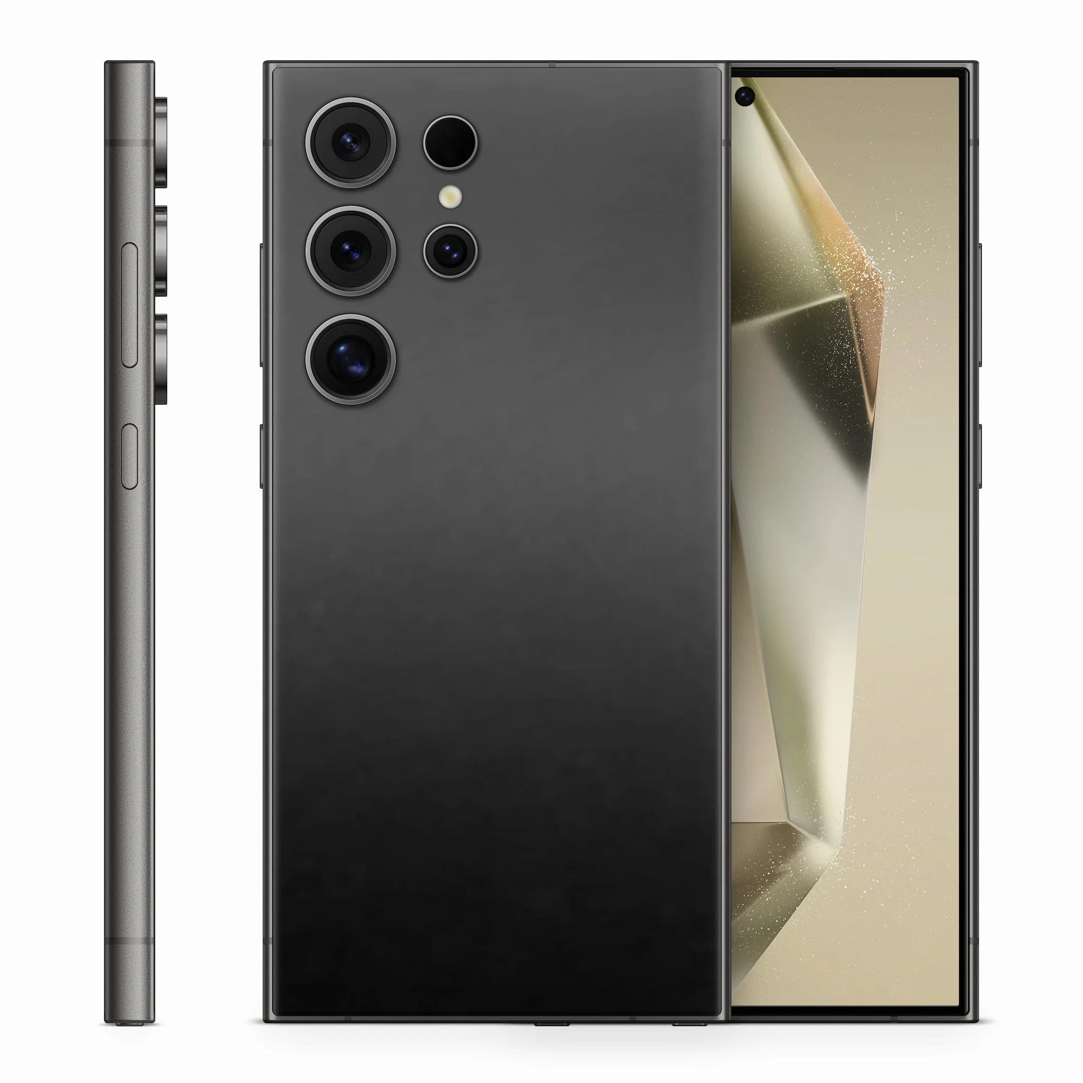 Skin pasuje do Samsung Galaxy S24, S24 Plus, S24 Ultra. Naklejka na tylną stronę dla ochrony. Kompatybilny z prawie wszystkimi etui (matowa czerń, Galaxy S24 Ultra)