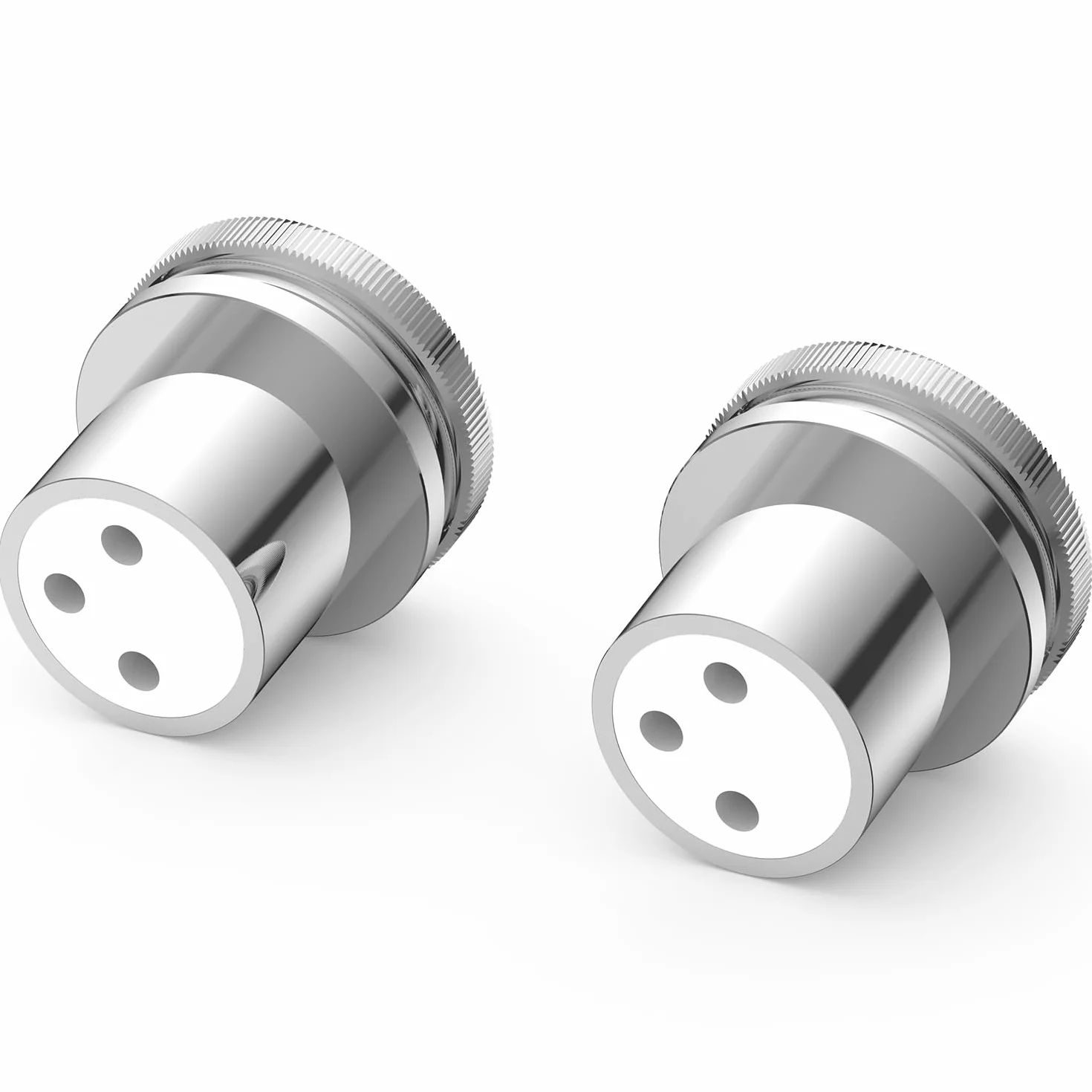 Tertullus 2 sztuki XLR zaślepki rodowane żeńskie XLR Cap xlr nakładki ochronne (rodowane, 2 sztuki XLR żeńskie)