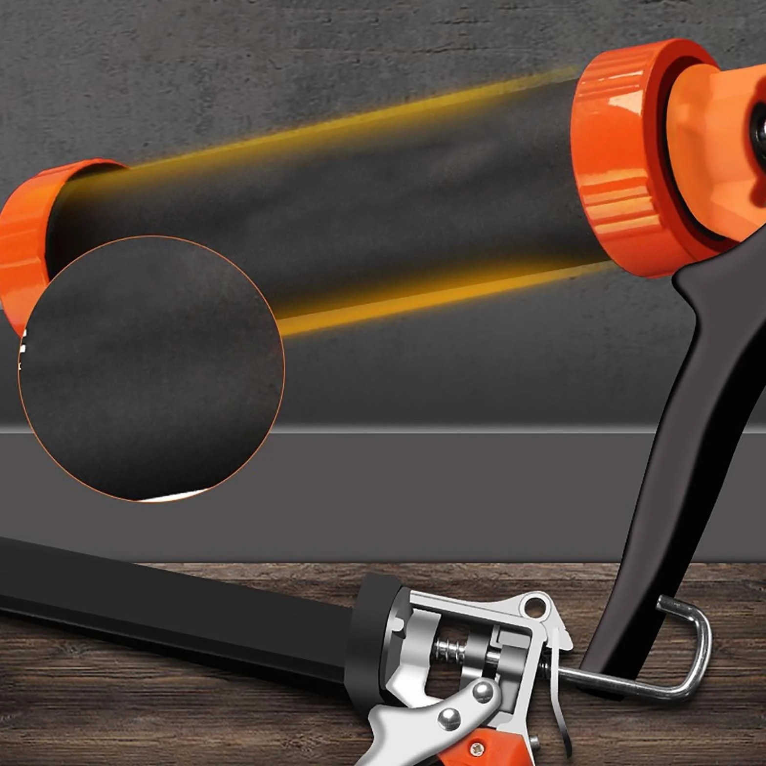 Wytrzymały pistolet do uszczelniania, Pistolet do uszczelniania Profesjonalny pistolet do uszczelniaczy Pistolet do aplikacji kleju Kartusze Uszczelniacze Trwały pistolet do aplikacji o dużej wytrzyma