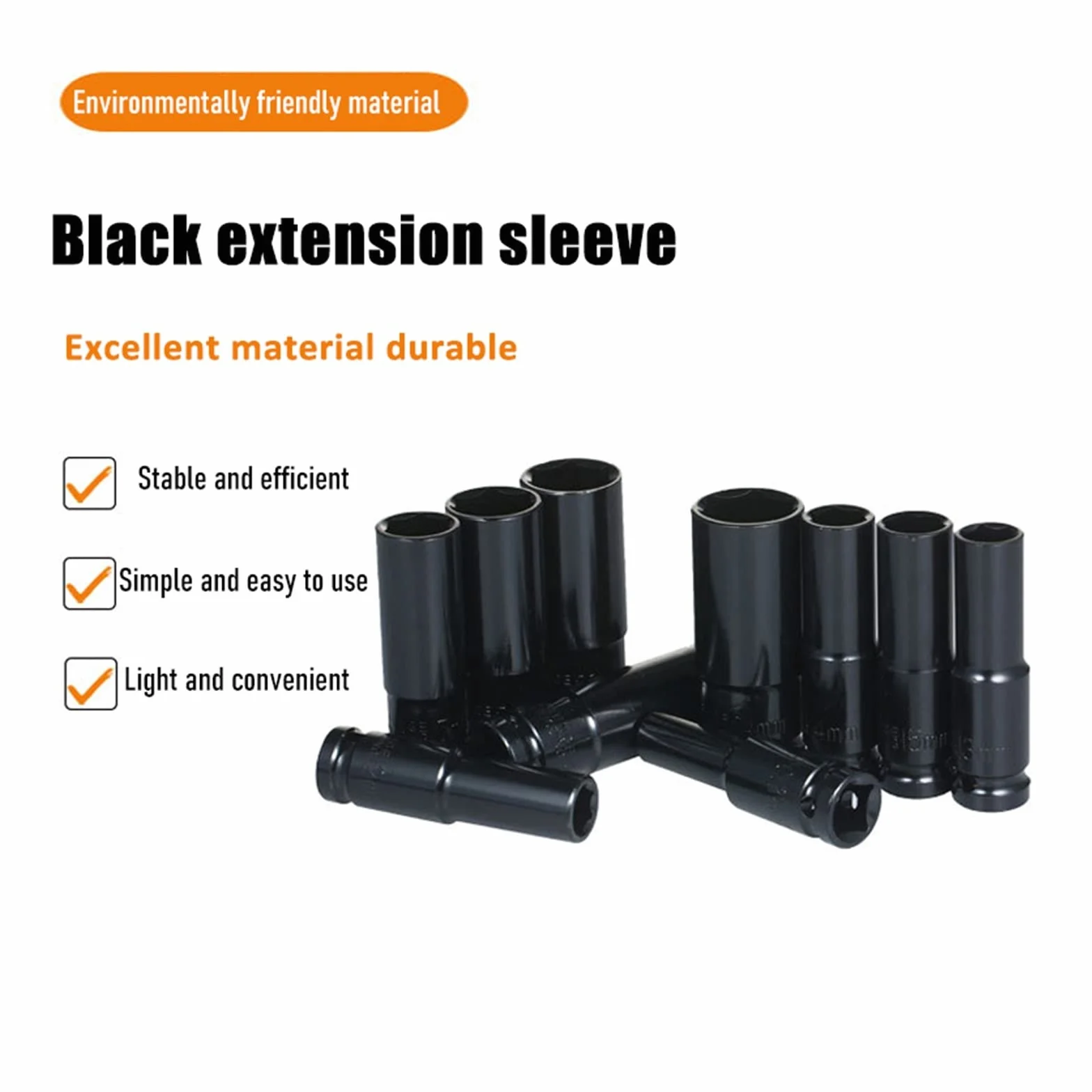 Organizator kluczy 10 sztuk 8-24mm 1/2" napęd głęboki zestaw nasadek udarowych Heavy Duty metryczne narzędzie garażowe do adaptera klucza zestaw narzędzi ręcznych zestaw kluczy