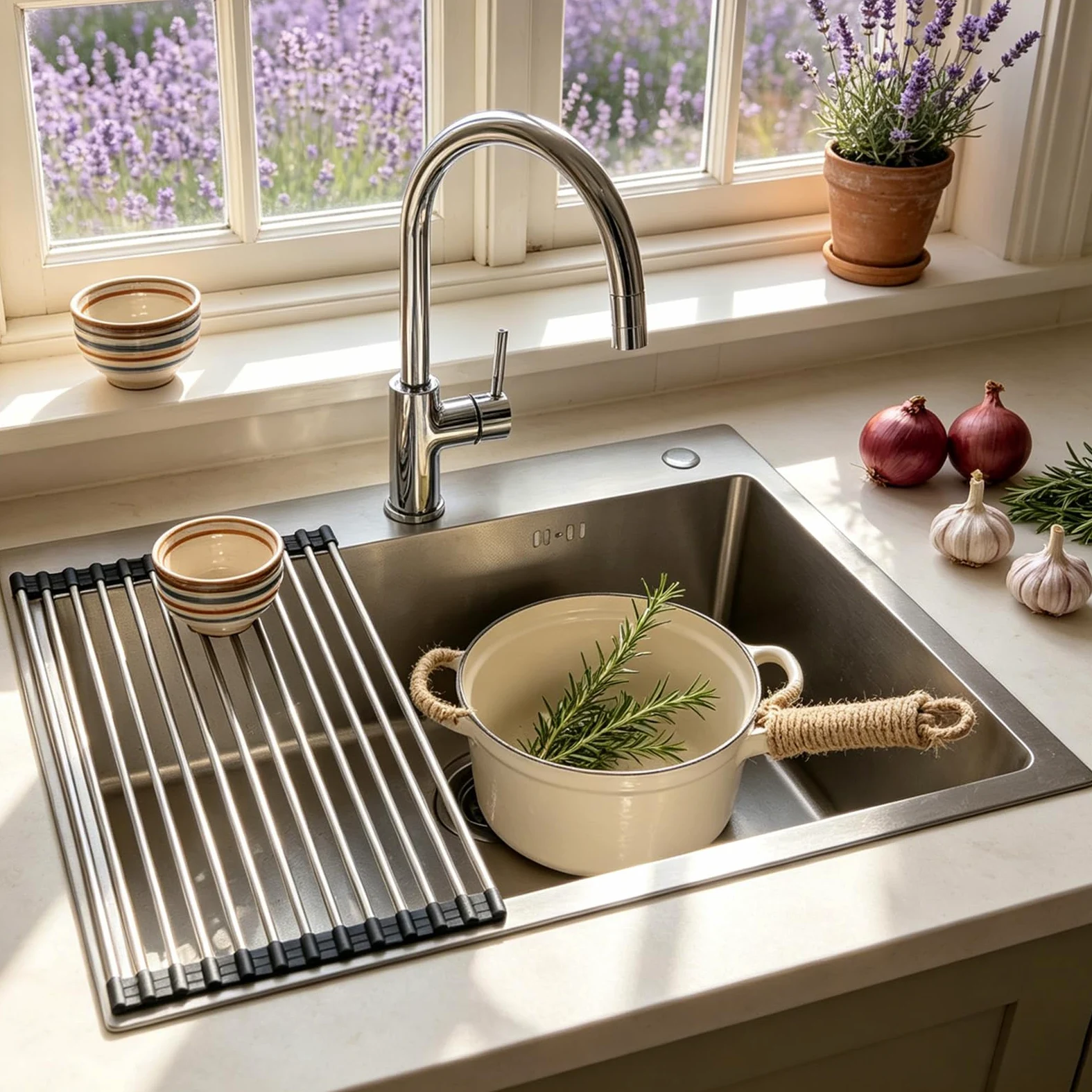 Stainless Steel Drop In Kitchen Sink, Stainless Steel Grid Multifunction Sink, Large Single Bowl Kitchen Sink, Drain Strainer Set Compatibility With Various Workstation Styles(Silver#1,60x45cm)
