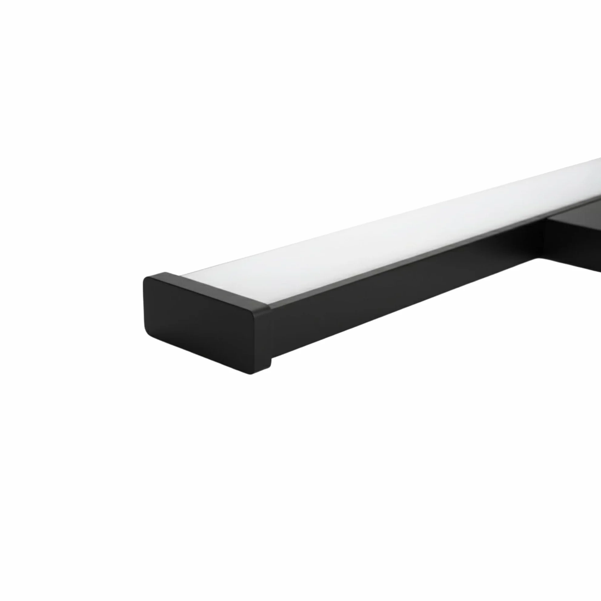 kalb | Lampa wisząca do lustra, czarna, 500 mm, do montażu na ścianie, do wyboru ciepła biel lub neutralna biel, zintegrowany przełącznik zasilania (neutralna biel)