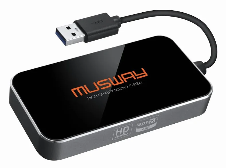 MUSWAY BTA-HD - Bluetooth DONGLE do strumieniowego przesyłania dźwięku HD i sterowania aplikacją w połączeniu z modelami wzmacniacza audio MUSWAY DSP-512K