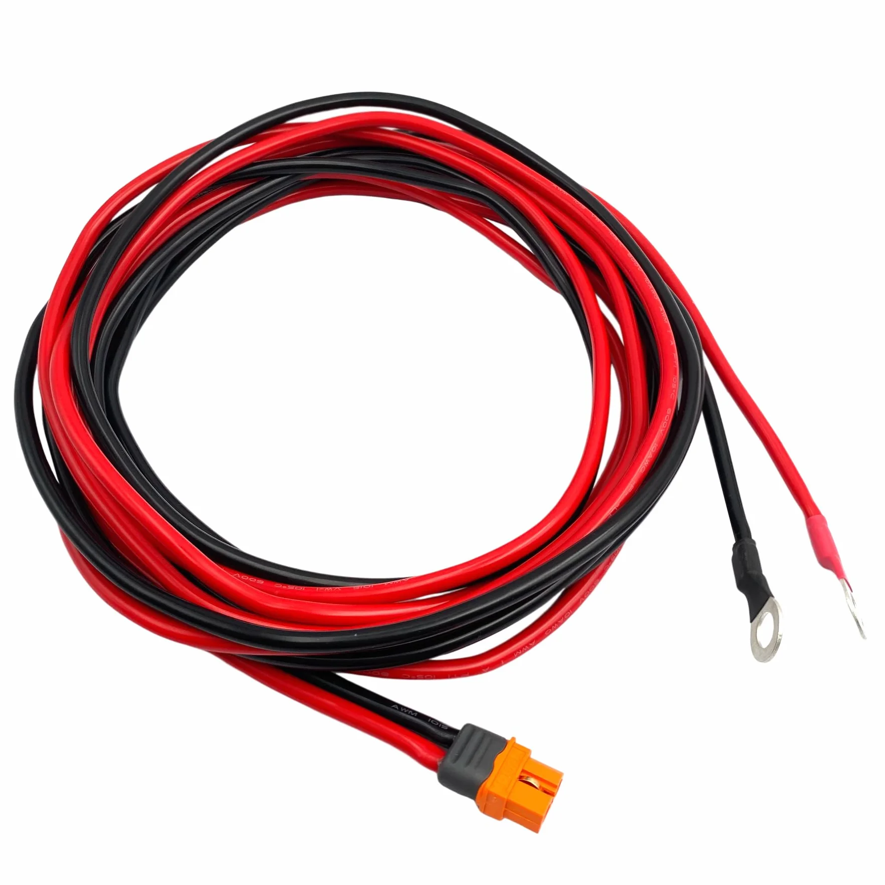 Przedłużacz 10AWG XT60i, 10 m XT60i żeński do zacisku O-ring, kabel akumulatora do przenośnej stacji zasilającej, generator baterii