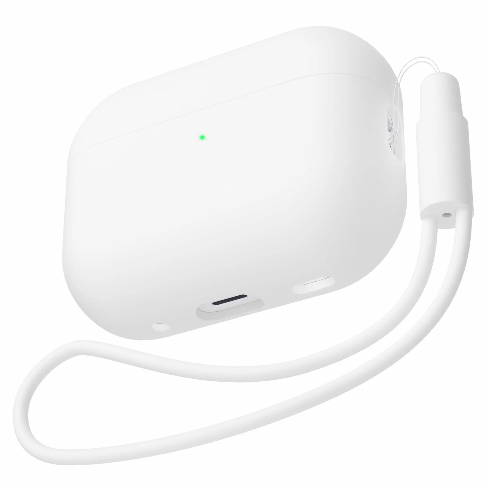 Etui kompatybilne z Airpods Pro 2 generacji 2022, ultra cienkie, silikonowe, odporne na uderzenia, miękkie etui ochronne do Airpods Pro 2, pełna ochrona do Airpods Pro 2 (białe)