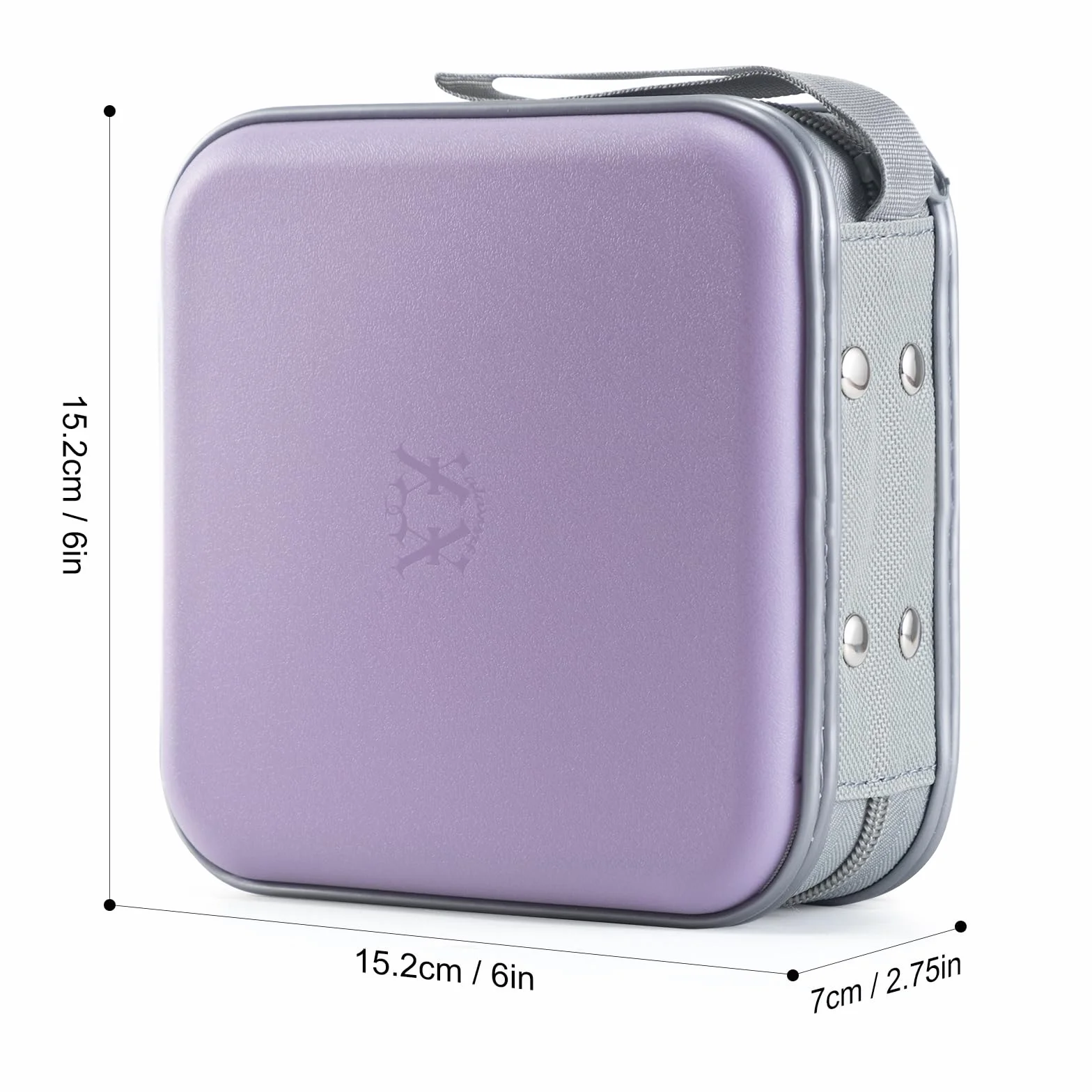 Etui na płyty CD 48 pojemnościowa twardopłastowa przenośna obudowa na DVD z ochronnym zamkiem Lavender