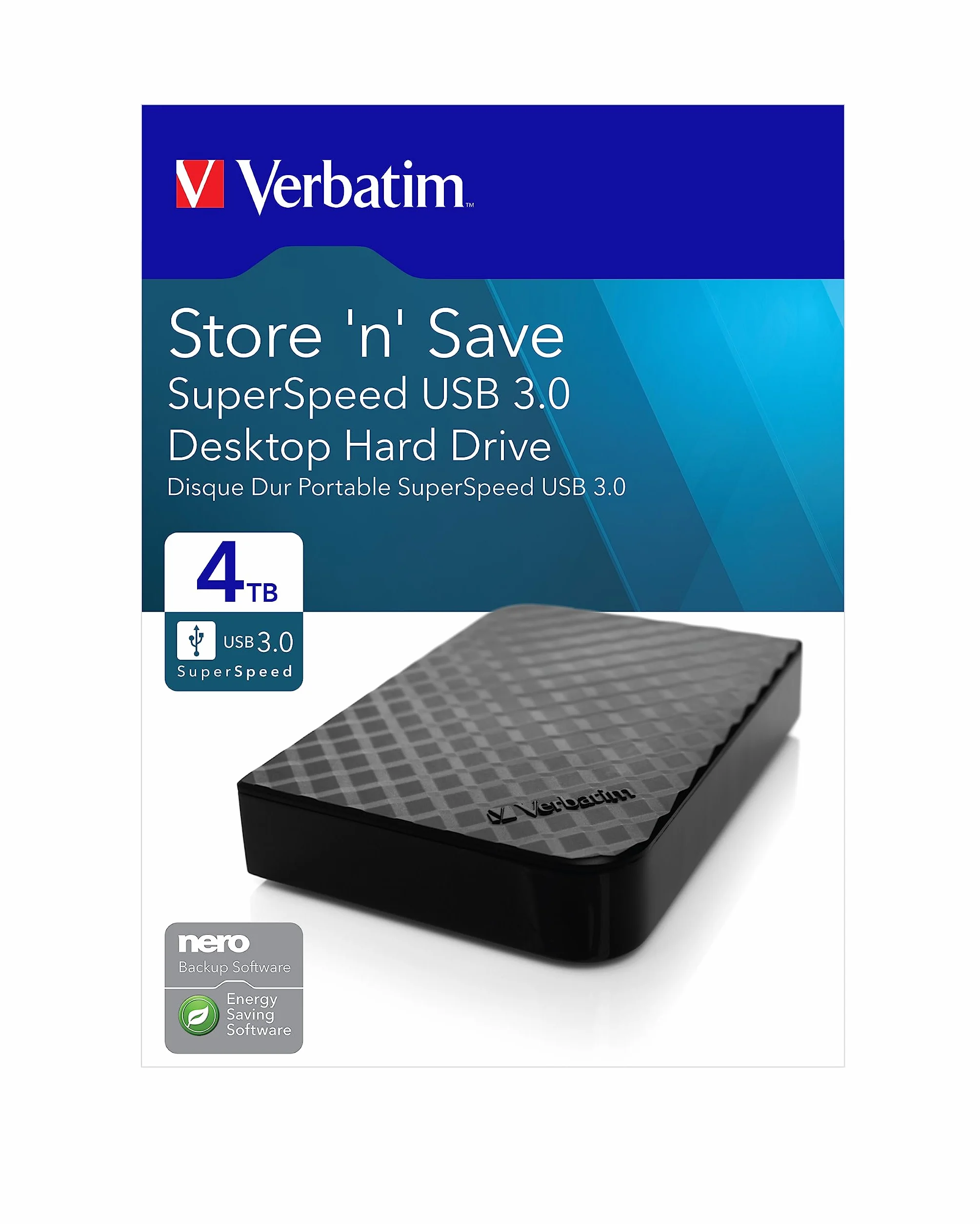 Verbatim Store 'n' Save 4 TB zewnętrzny dysk twardy USB 3.0 czarny