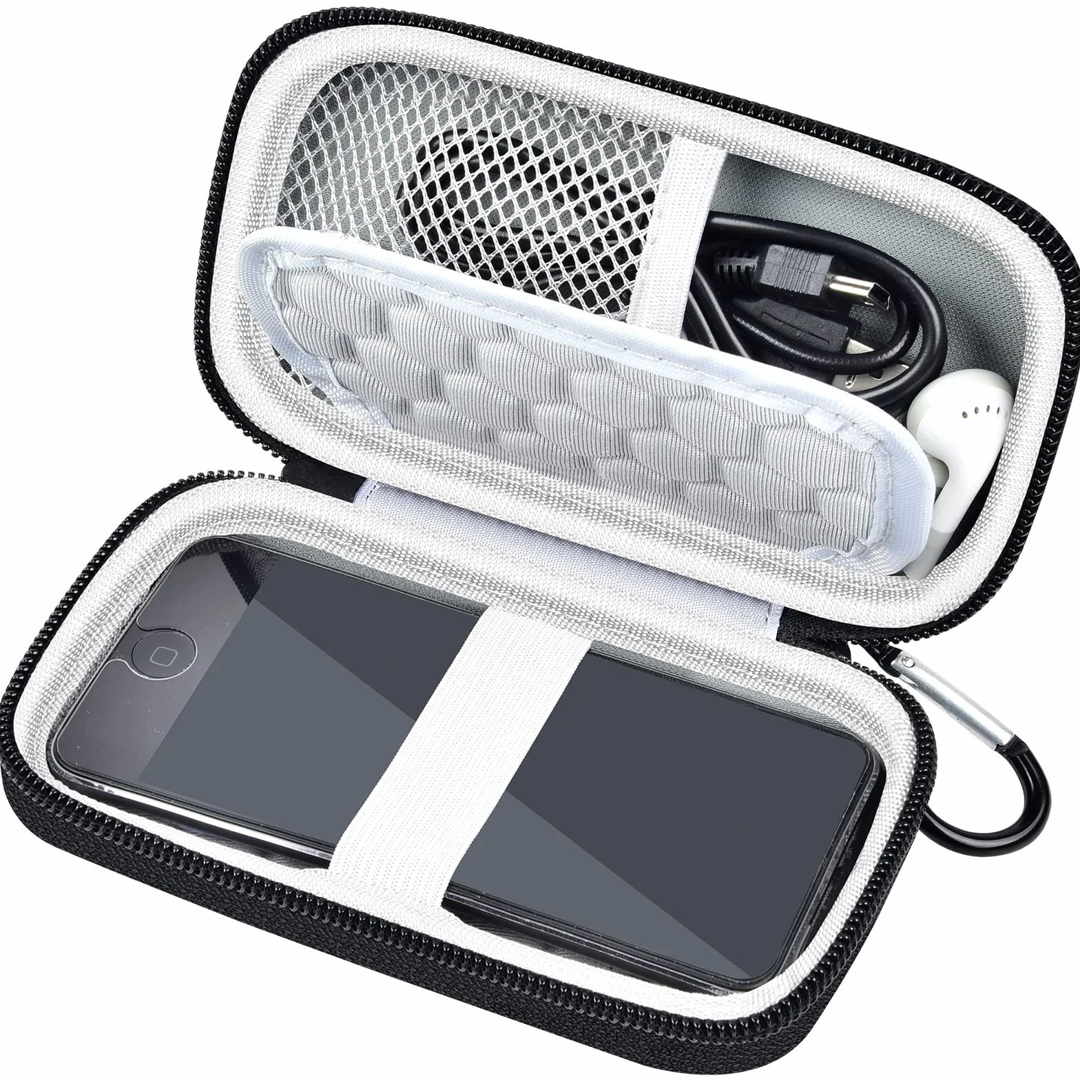 Etui na odtwarzacz MP3 do AGPTEK / MYMAHDI/ iPod Shuffle & Nano 8/16/32 GB Bluetooth 5.0 bezstratny dźwięk FM radio odtwarzacz muzyki. Kieszeń wewnętrzna na słuchawki, kabel USB, karta pamięci TF -