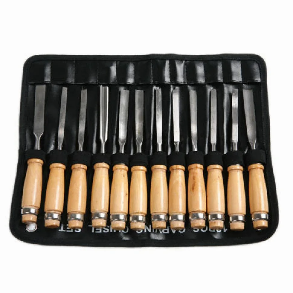 Narzędzia Rzeźbiarskie Dłuta Do Drewna Narzędzia Rzeźbiarskie Dłuto 12 Sztuk Wood Carving Hand Dutór Zestaw Narzędzi Do Obróbki Drewna Profesjonalne Żebrowanie Rzeźba Korzeń Korzeń Rzeźba Rzeźba Do Wo