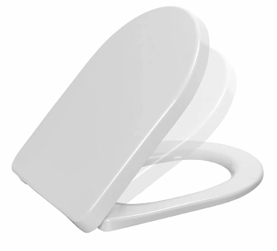 WC- deska, Duroplast, Stalowe Mocowania, Wolnoopadająca, Antybakteryjna, Do Roca Happening, Biała