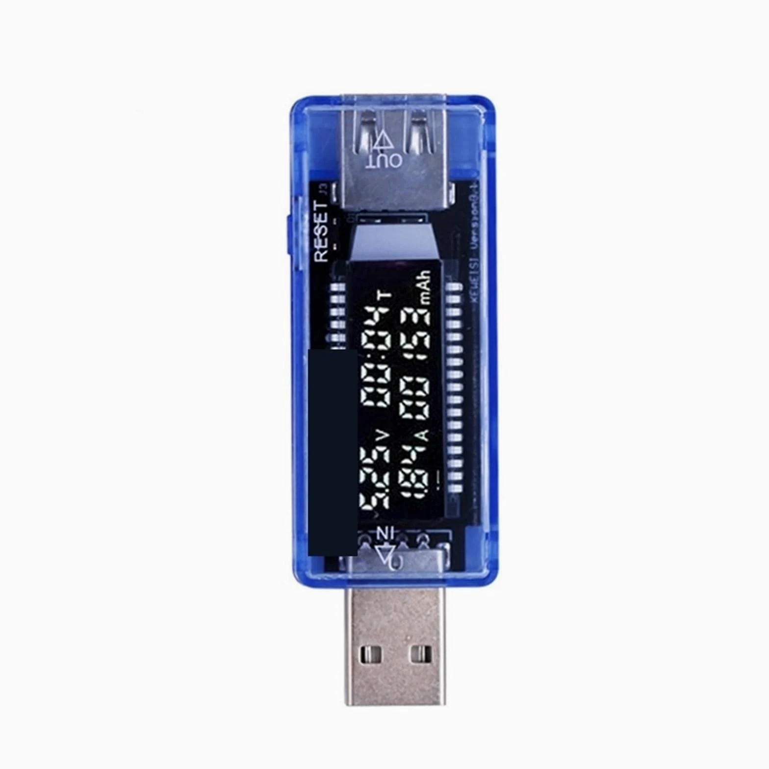Amperomierz USB, 30 sztuk/zestaw Tester USB Tester napięcia prądu Tester pojemności ładowarki Volt Miernik napięcia prądu ny wykrywacz zasilania Test baterii(Blauw)