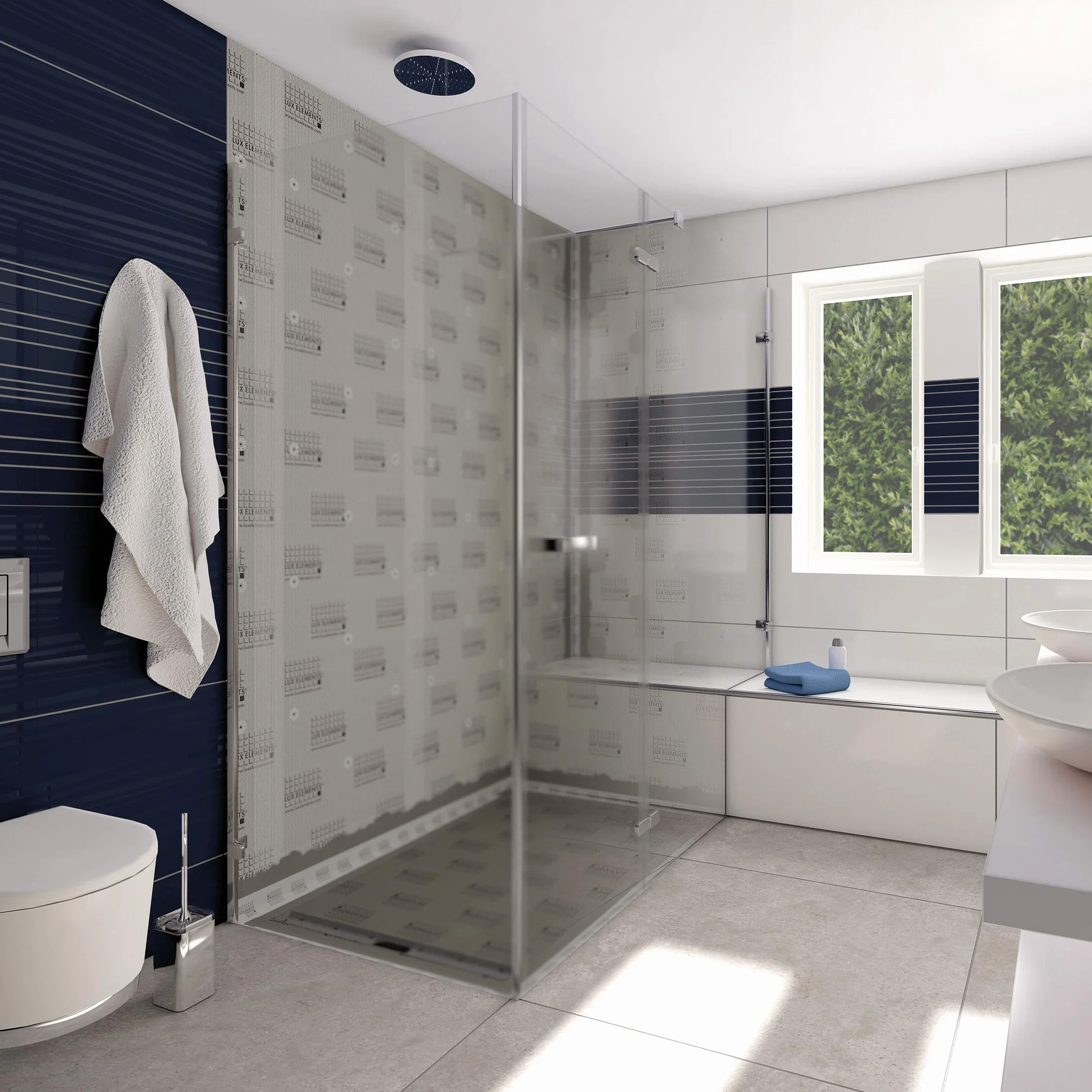 LUX ELEMENTS Płytka do budowania, gotowa do płytek, 125 x 60 cm, 4 sztuki (3 m²) LELEE4141, szara, 20 mm