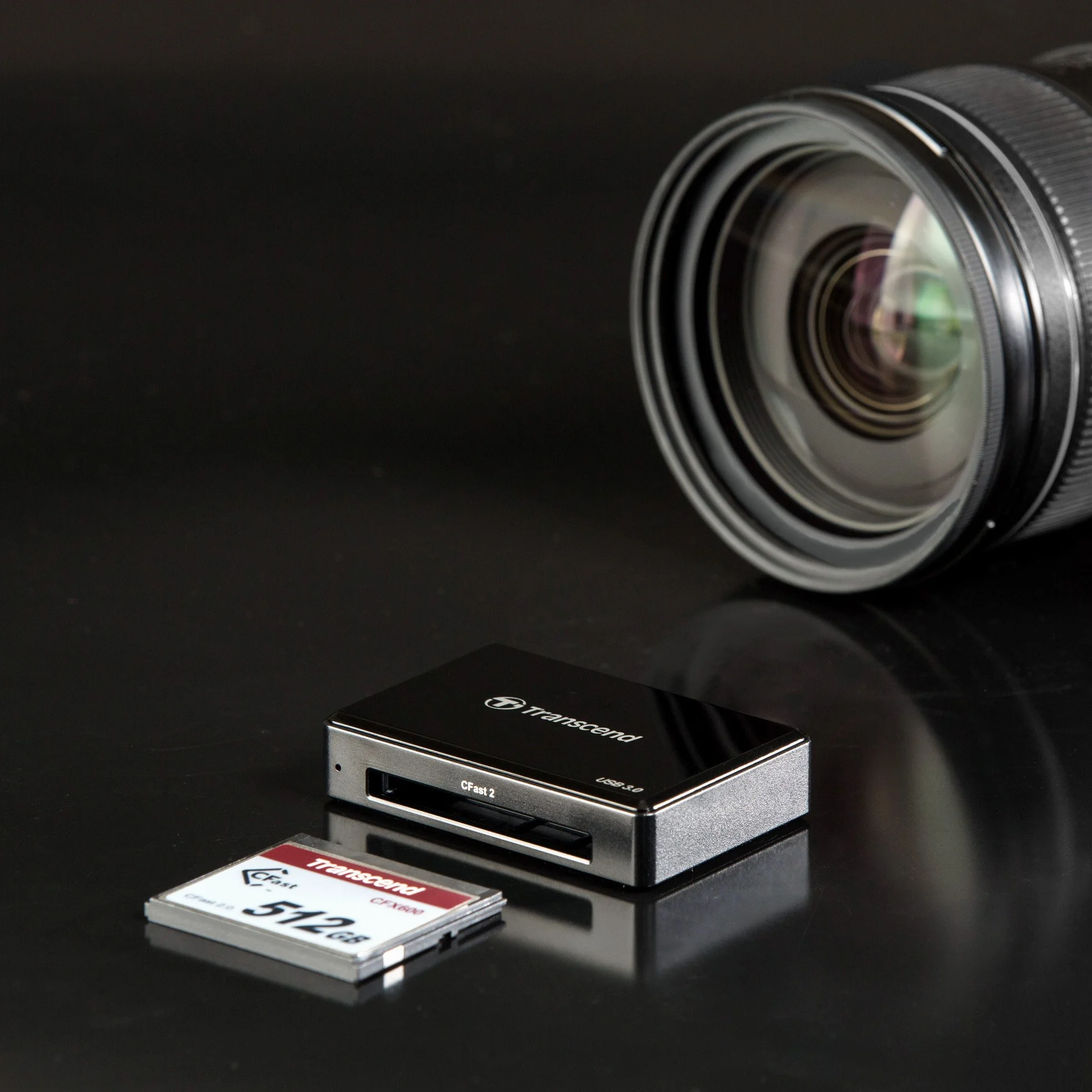 Transcend czytnik kart CFast USB 3.1 Type-A TS-RDF2 Czarny