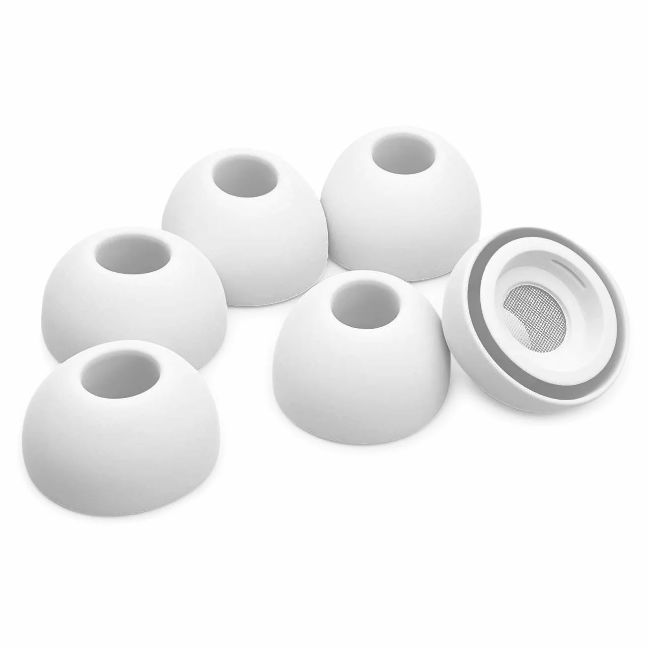 Okuli 6 x Silikonowe Końcówki Douszne Kompatybilny z Apple AirPods Pro 1 & Pro 2 Słuchawki w Średni