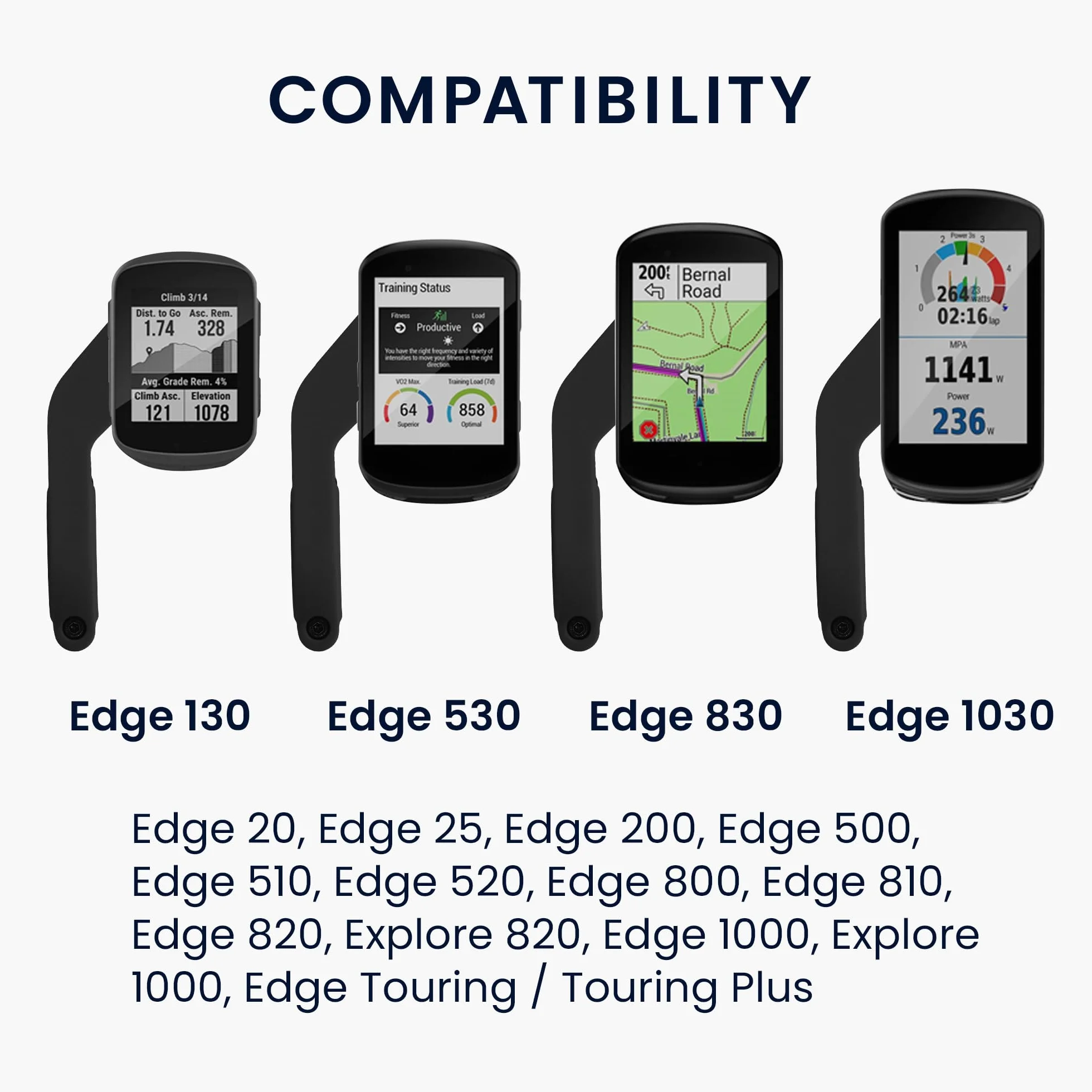 kwmobile Uchwyt rowerowy GPS na kierownicę kompatybilny z Garmin Edge, Czarny