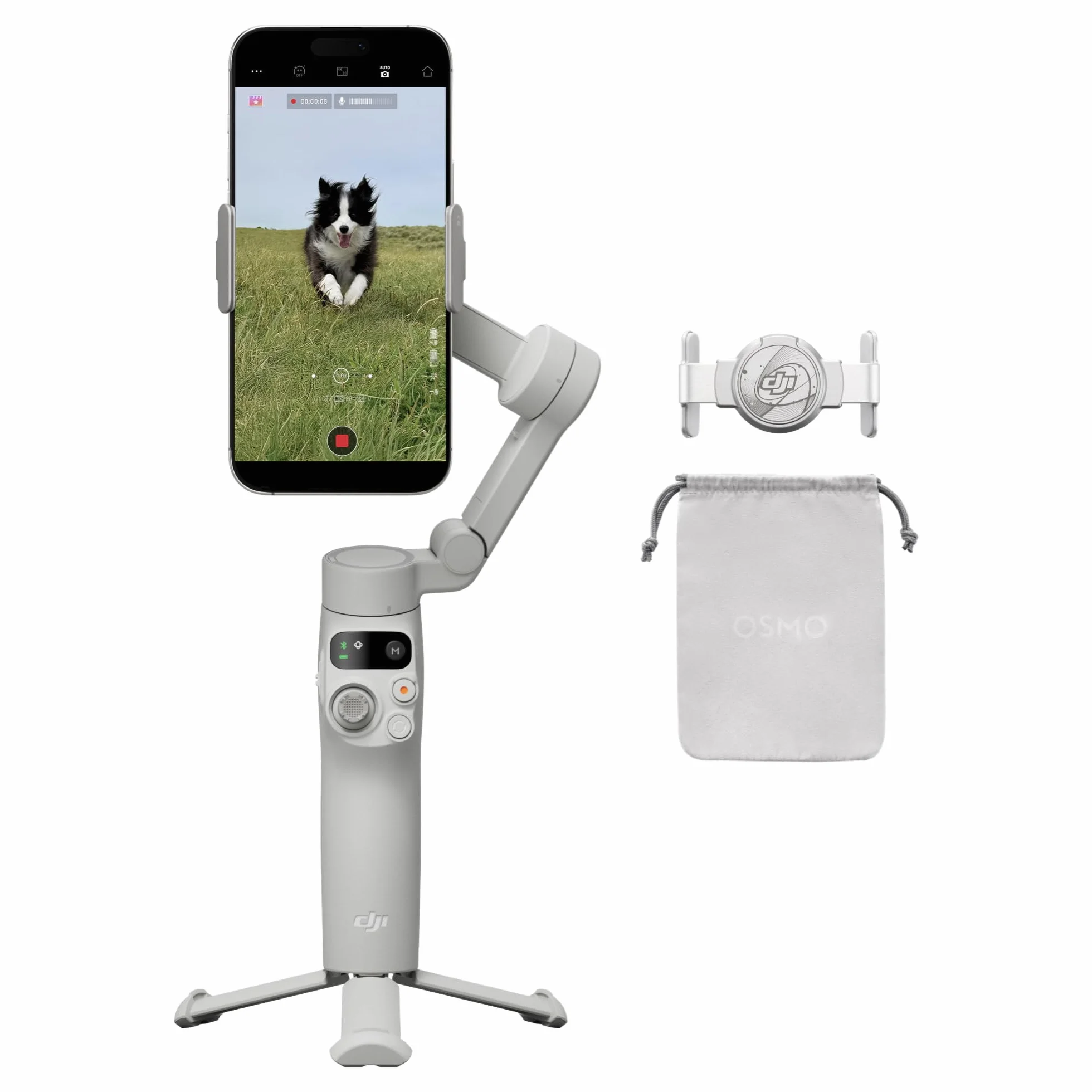 DJI Osmo Mobile 7 3-osiowy stabilizator gimbala do telefonu, ActiveTrack 7.0, wbudowany statyw