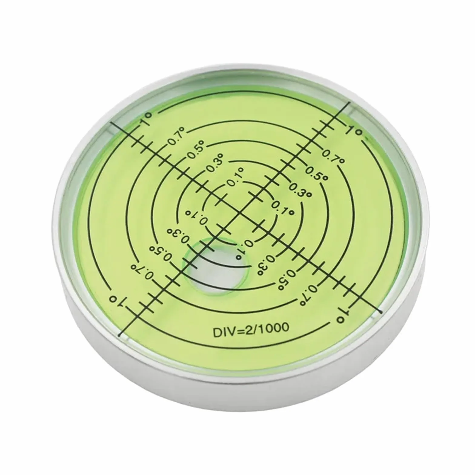 1 szt. duża okrągła okrągła bańka poziomica z magnetyczną białą skorupą zielona ciecz średnica 60 mm wysokość 10 mm | 1 x duży okrągły bąbelek poziomu z magnetyczną białą powłoką, zieloną cieczą, średnica 60 mm, wysokość 10 mm (bez magnesu)