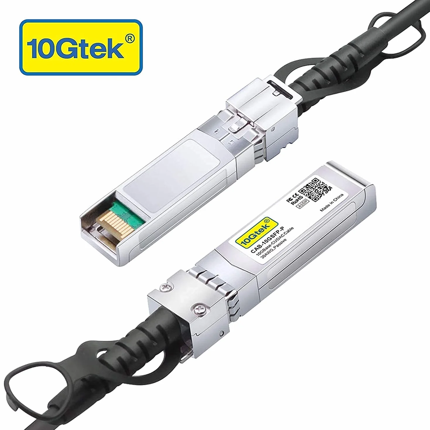 [2 Pack] SFP+ DAC Twinax Cable 2-Meter(6.5ft), 10G SFP+ to SFP+ Direct Attach Copper Patch Passive Cable for Cisco SFP-H10GB-CU2M, Ubiquiti UniFi, TP-Link, Netgear, D-Link, Zyxel, Mikrotik and More