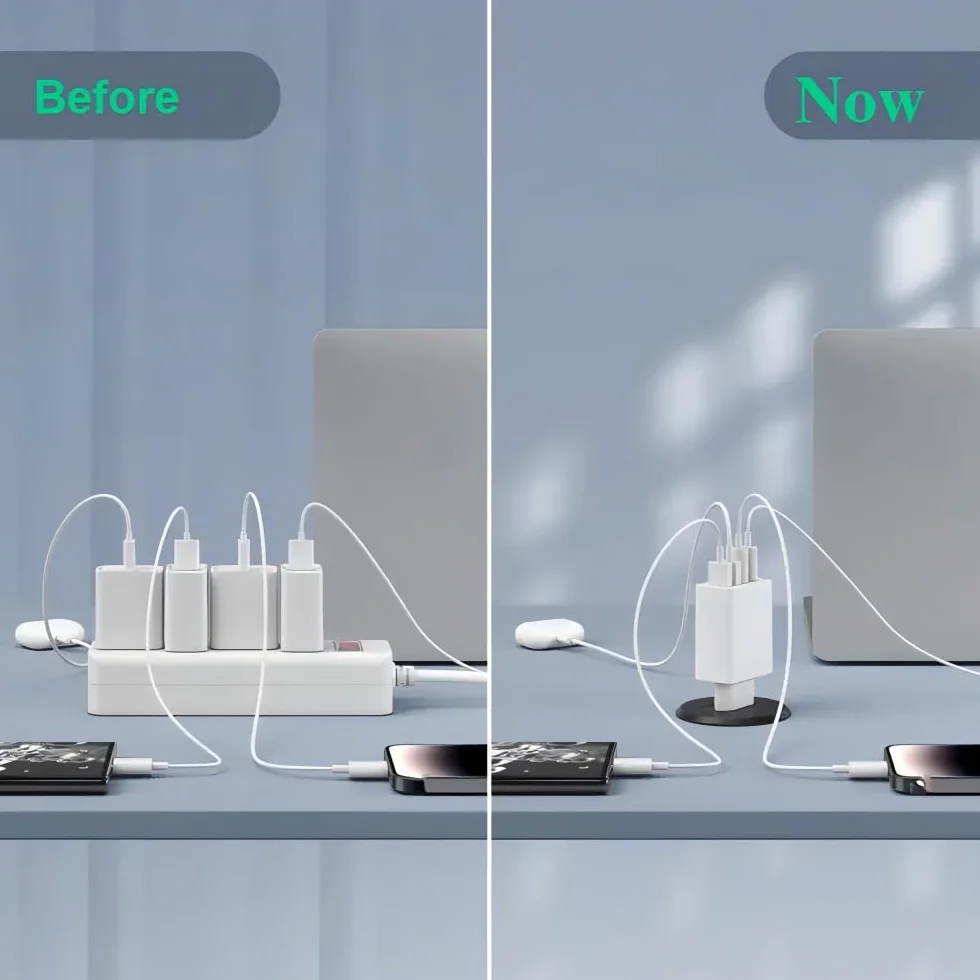 Ładowarka szybka 36 W PD QC3.0 USB C 4 porty uniwersalny do iPhone Samsung Huawei Xiaomi