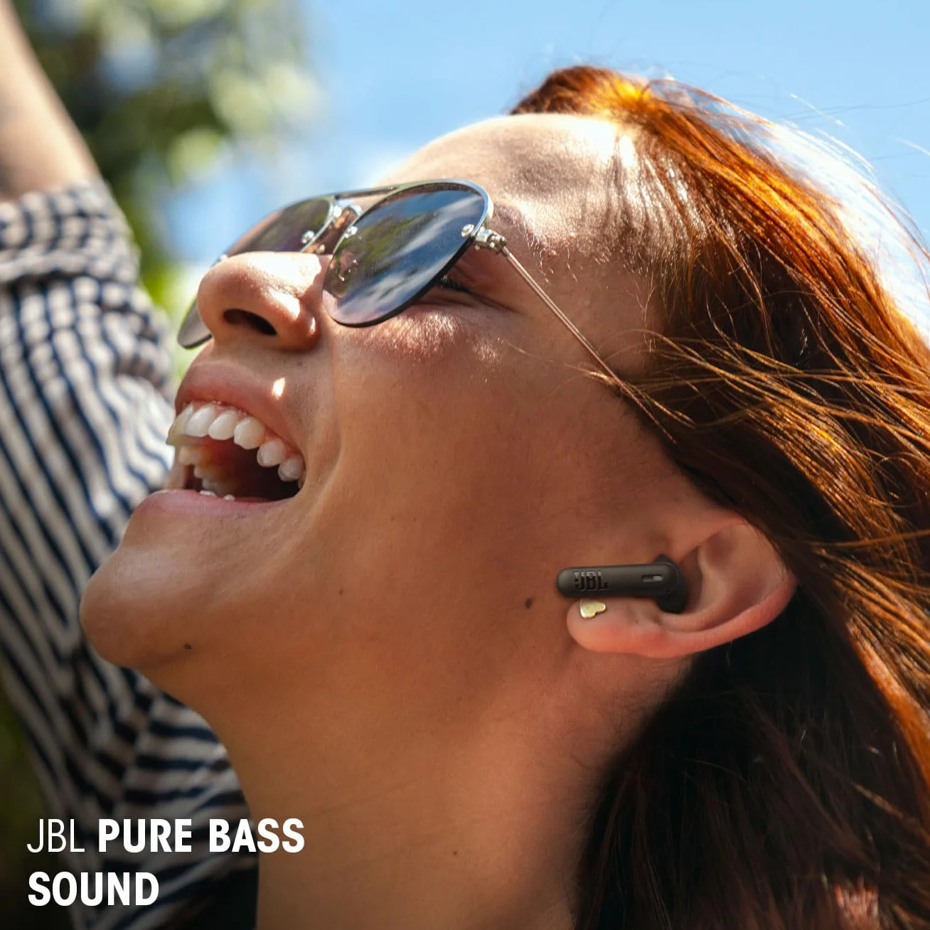 JBL Wave Beam 2 Bezprzewodowe Słuchawki Douszne Bluetooth Redukcja Szumów 40 H Odtwarzania Dźwięk JBL Pure Bass Smart Ambient Wielopunktowe Połączenie Czarne