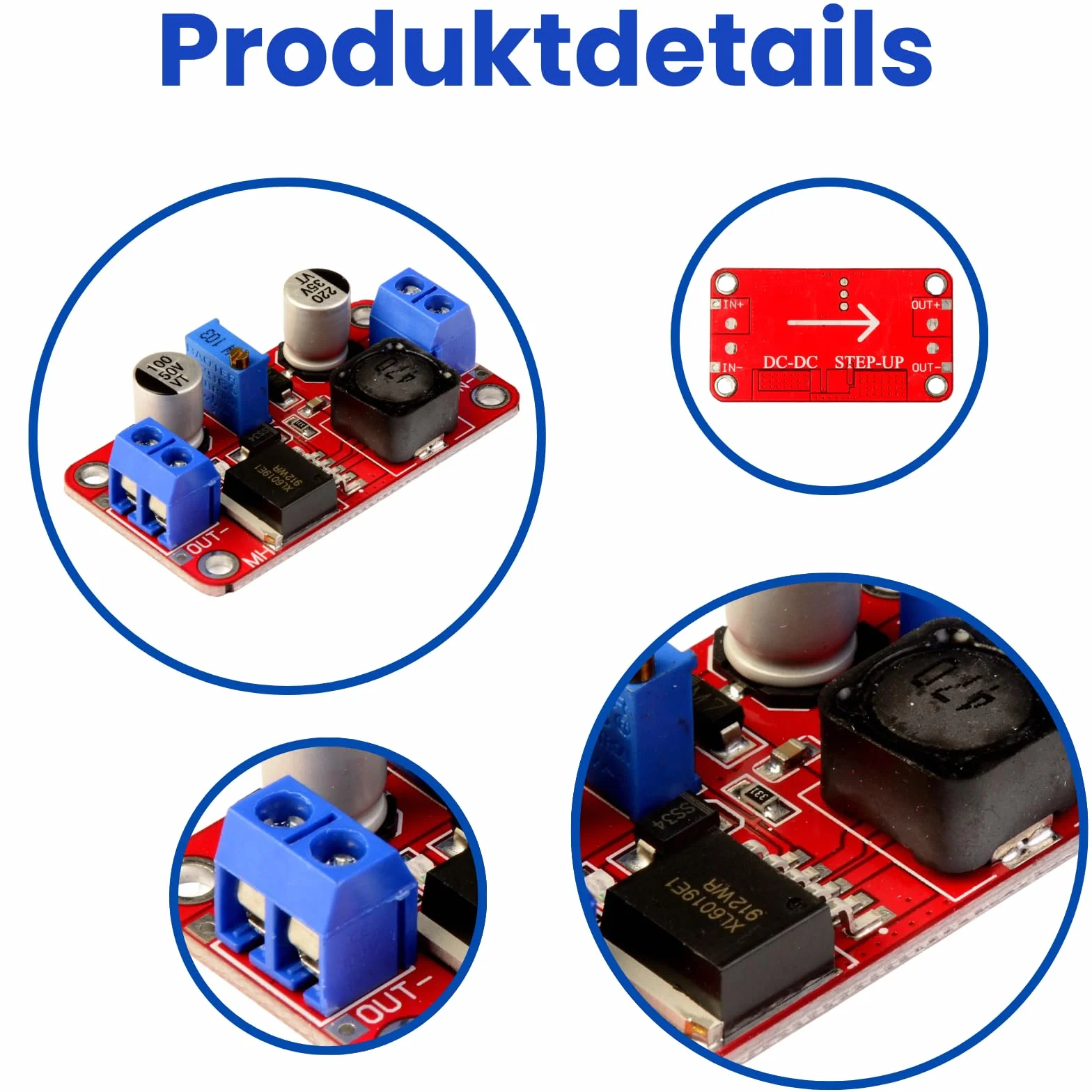 DC Step Up Converter 3 V-35 V na 5 V-40 V Regulowane Napięcie Wyjściowe Boost Converter Adapter Zasilacza Sieciowego Moduł (3 Sztuki)