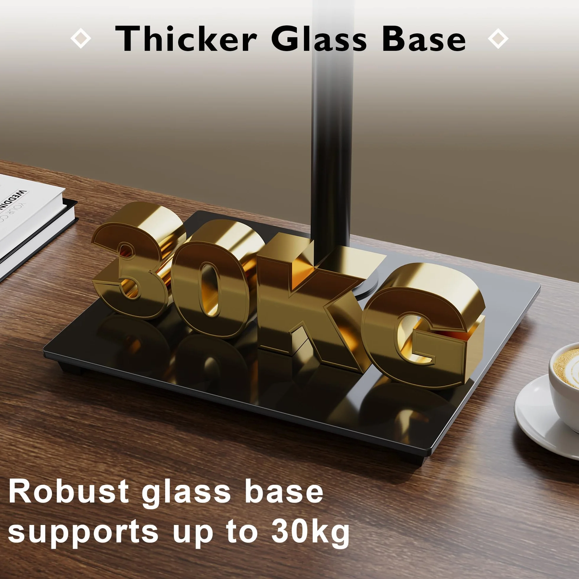 BONTEC Uchwyt na Monitor 13-32" Curved/Flat, VESA 75x75/100x100mm, Regulacja Pochylenia ±75°, Obrót 360°, Do 10 kg