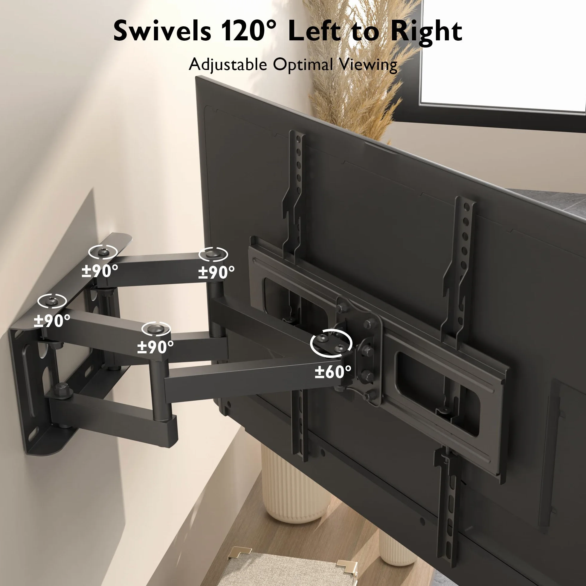 BONTEC Uchwyt Ścienny do Telewizora 23–70'' LED LCD OLED, Full Motion, VESA 400x400, 45 kg