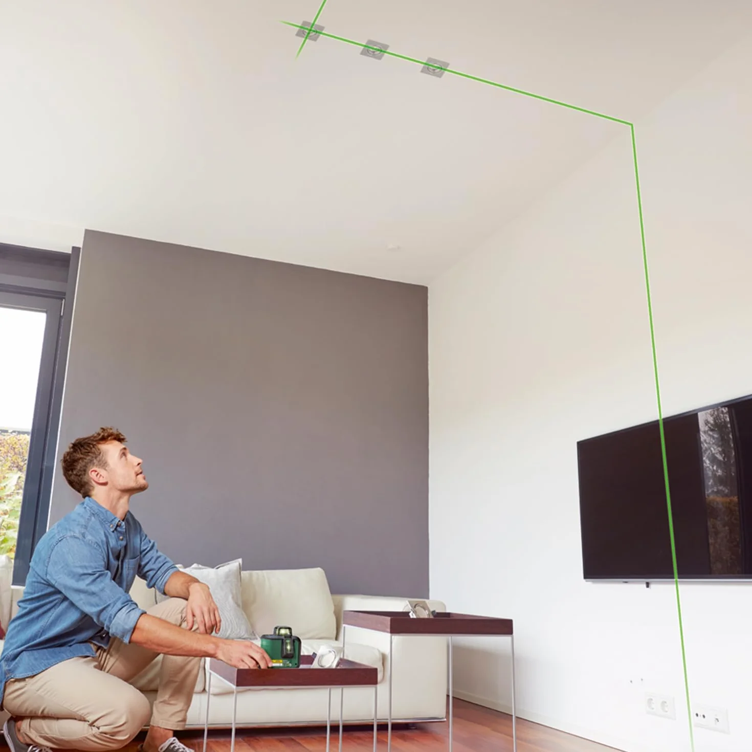 Bosch Home And Garden Laser Krzyżowy Advancedlevel 360 (3 Linie Laserowe, w Tym 360° do Wyrównywania Elementów w Całym Pomieszczeniu, Opakowanie Kartonowe)