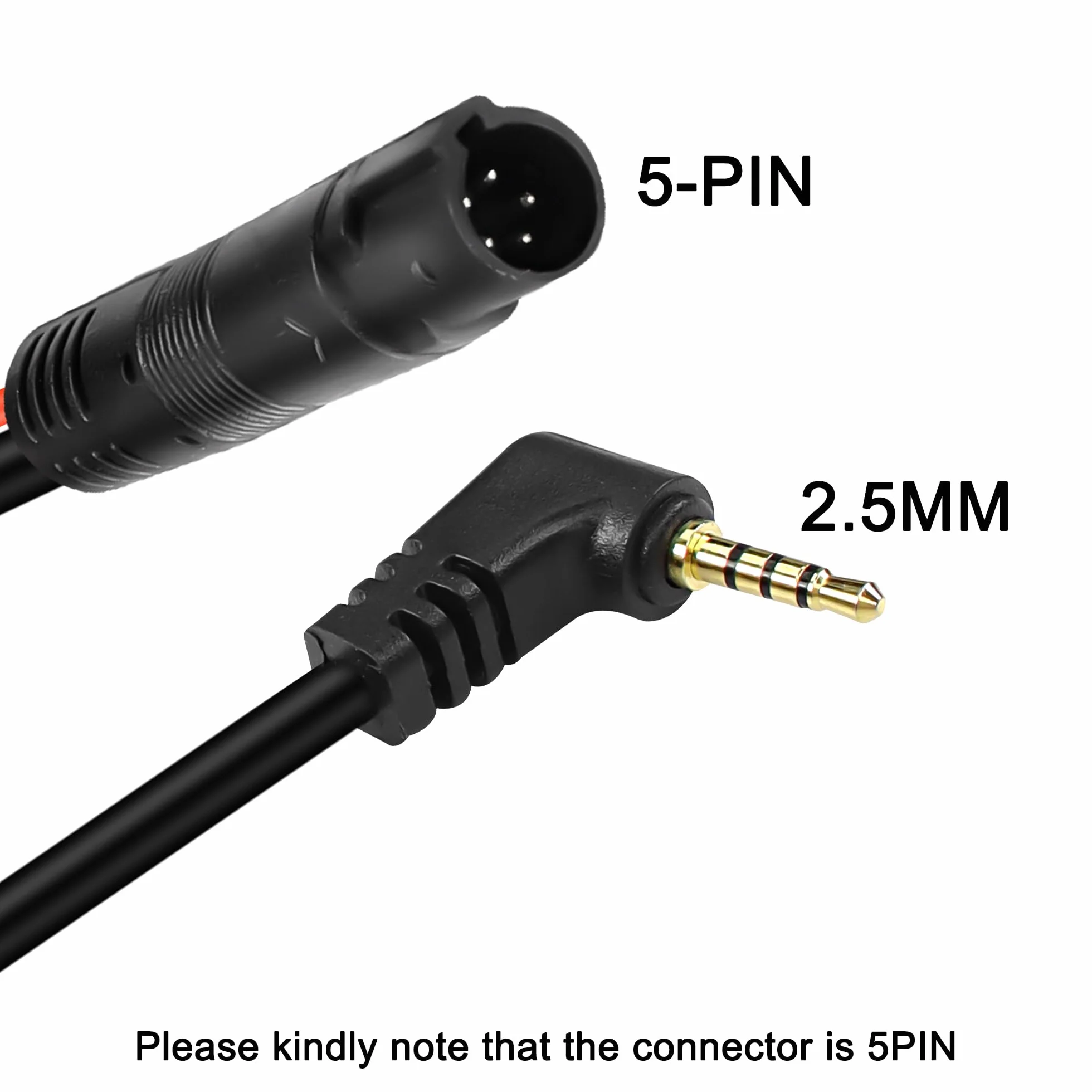 MEIRIYFA 5-igłowy kabel kamery cofania tachograf 10M przedłużacz 2,5 mm wtyczka