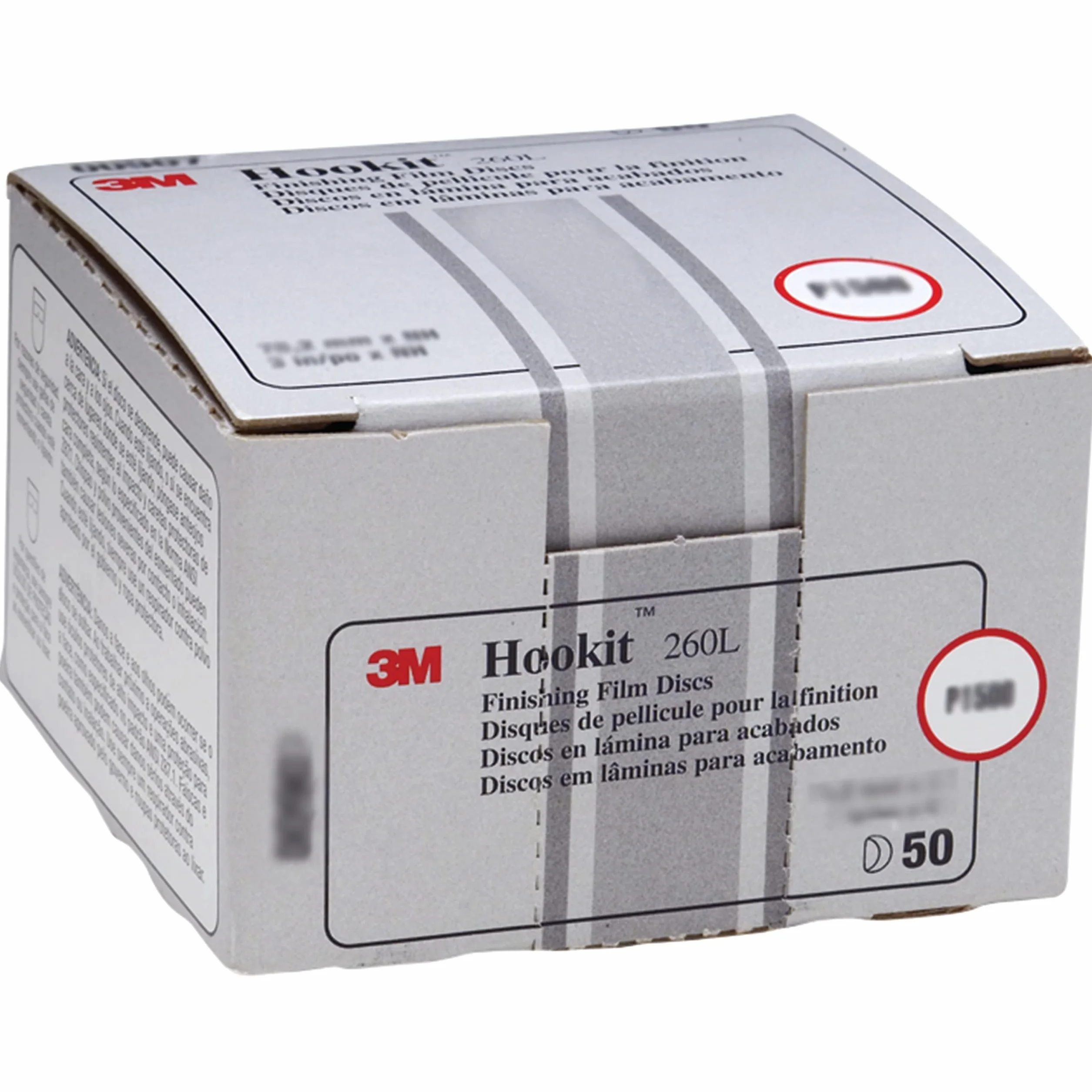 3M Hookit Krążek szlifierski z folią wykończeniową 260L, 00910, 8 cm, P800, 50 szt. w kartonie