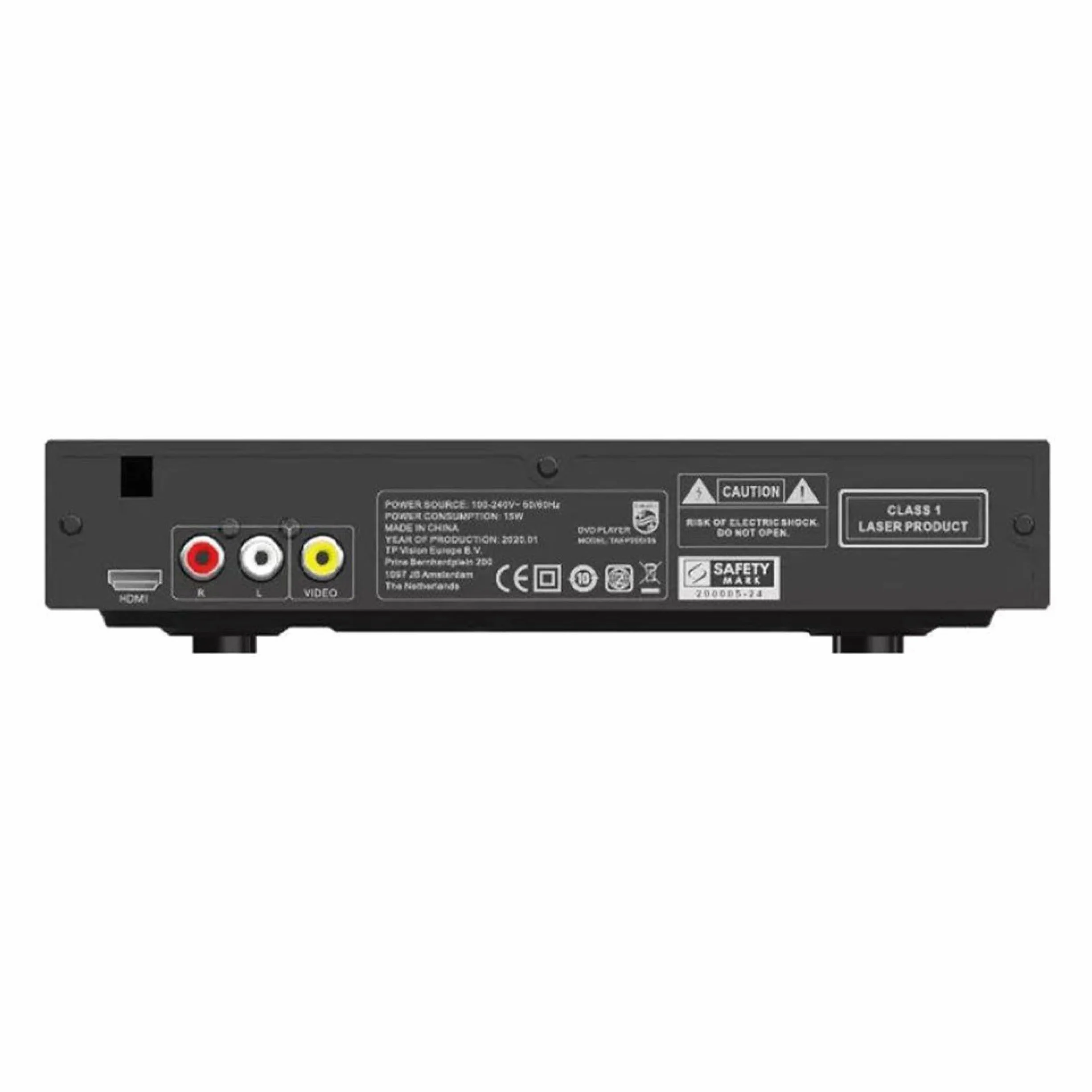 PHILIPS Odtwarzacz DVD TAEP200/12 Czarny 22,5x19,6x4,3cm