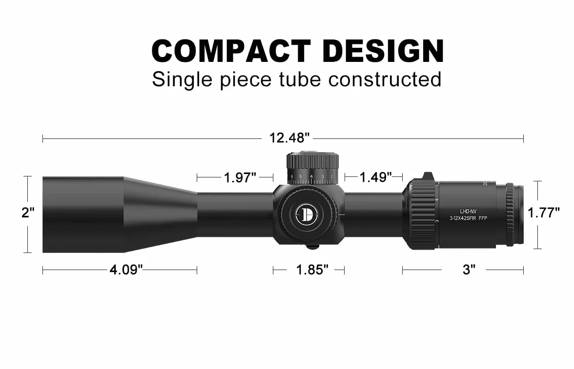 DISCOVERYOPT Luneta celownicza LHD 3-12X42 4-16x44SFIR FFP 30 mm 1/4 MOA