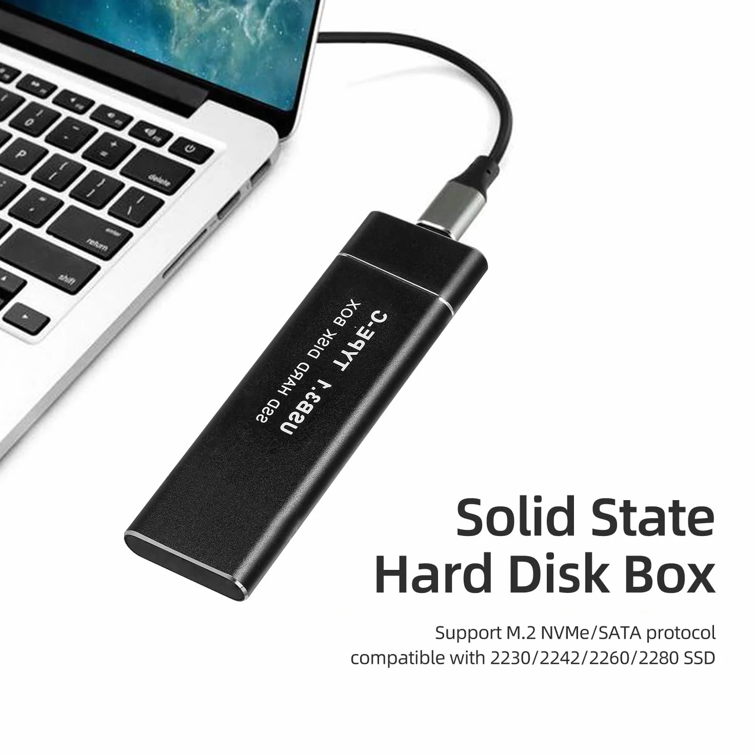 Obudowa NVMe SSD USB C 3.1 Gen2 10 Gbps PCIe M.2 2230/2242/2260/2280 M-Key UASP-M2PV