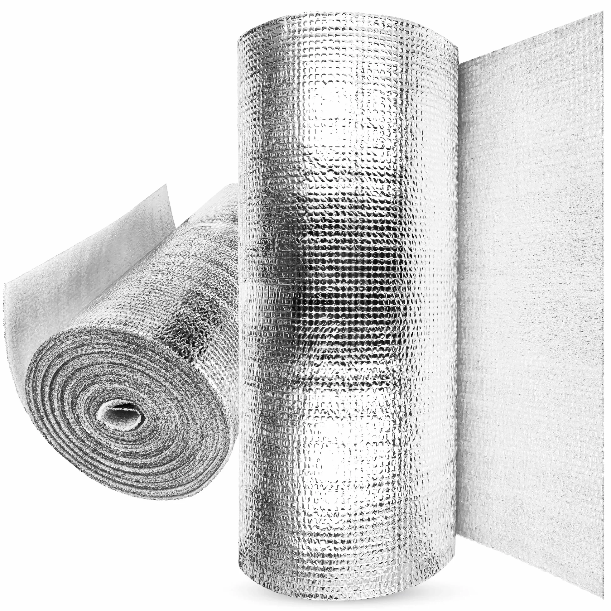 FLOWTOP folia odblaskowa do grzejników, 10 m x 0,5 m, folia izolacyjna, płyta odblaskowa, folia izolacyjna 3 mm, folia termiczna, folia aluminiowa, folia izolacyjna, metaliczna