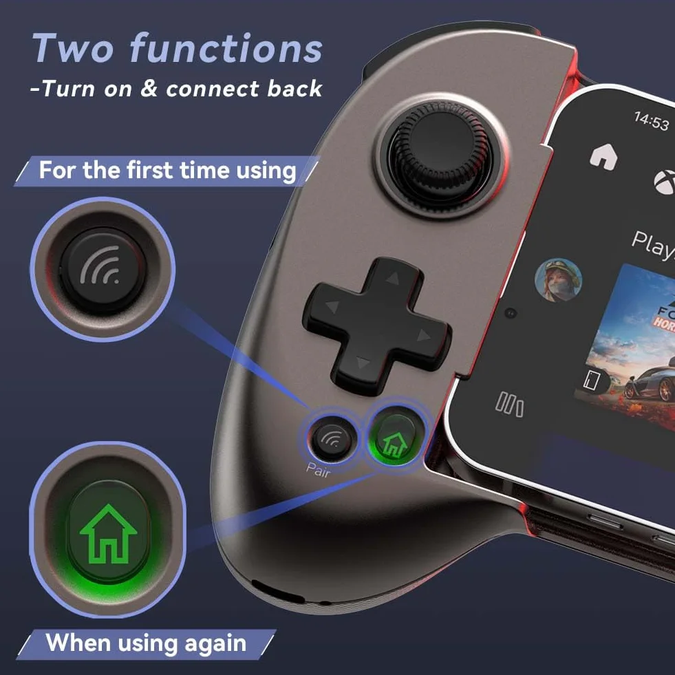 ShanWan Mobilny kontroler do gier Bluetooth Android iOS iPhone15 PS Remote Gaming Xbox Cloud Steam Link