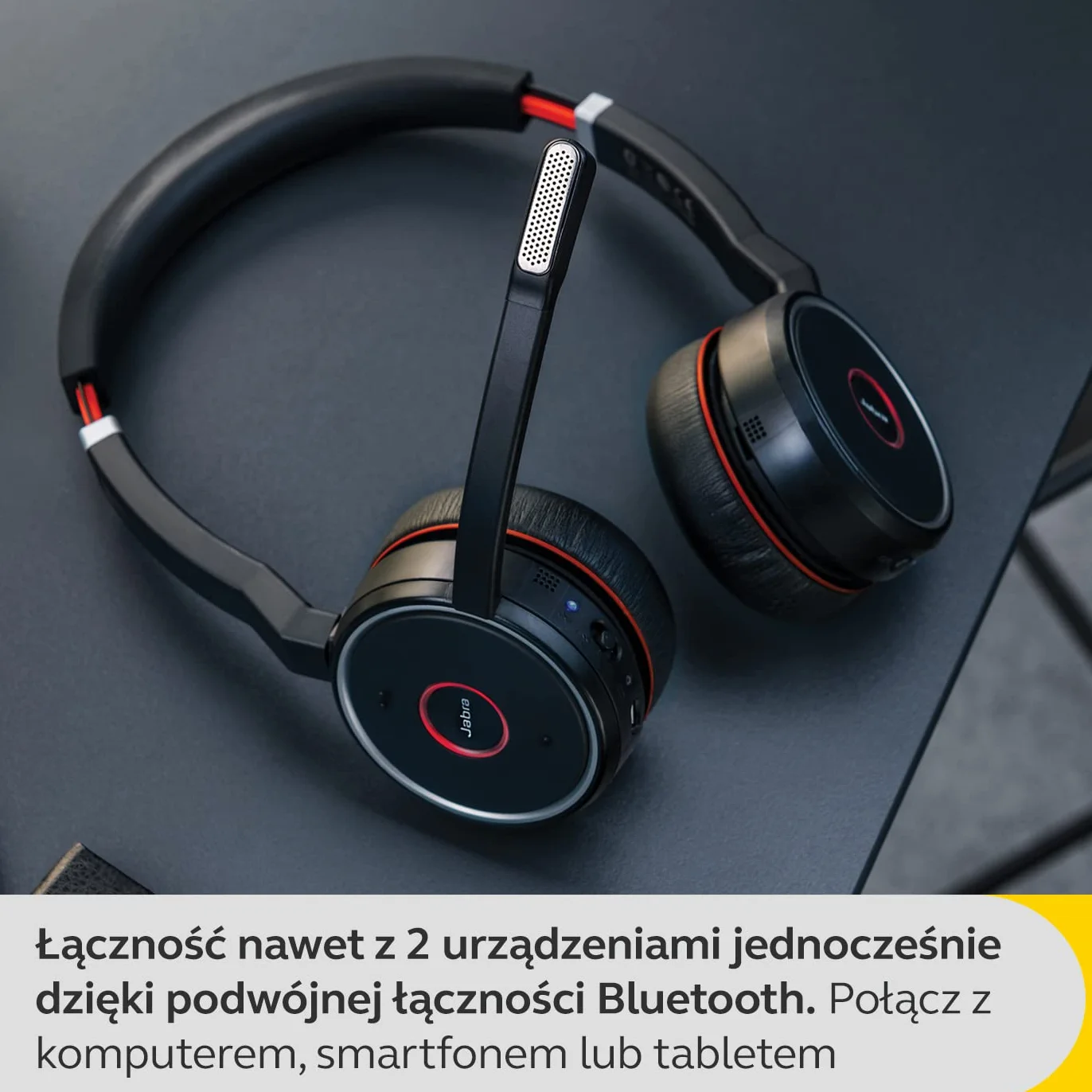 Jabra Evolve 75 SE bezprzewodowy zestaw słuchawkowy Bluetooth stereo, aktywna redukcja szumów, czarny